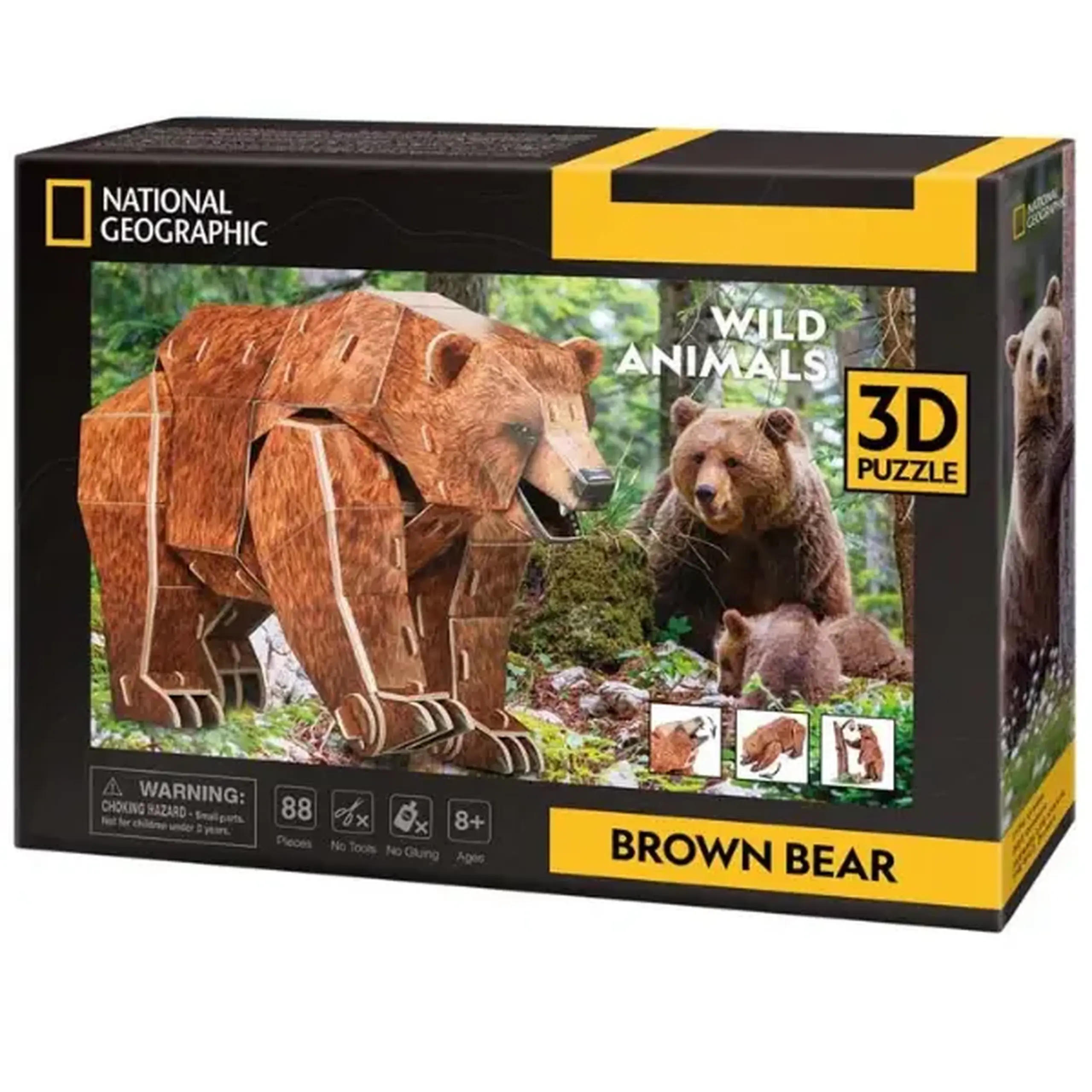 3D puzzle "Urs brun", 88 elemente