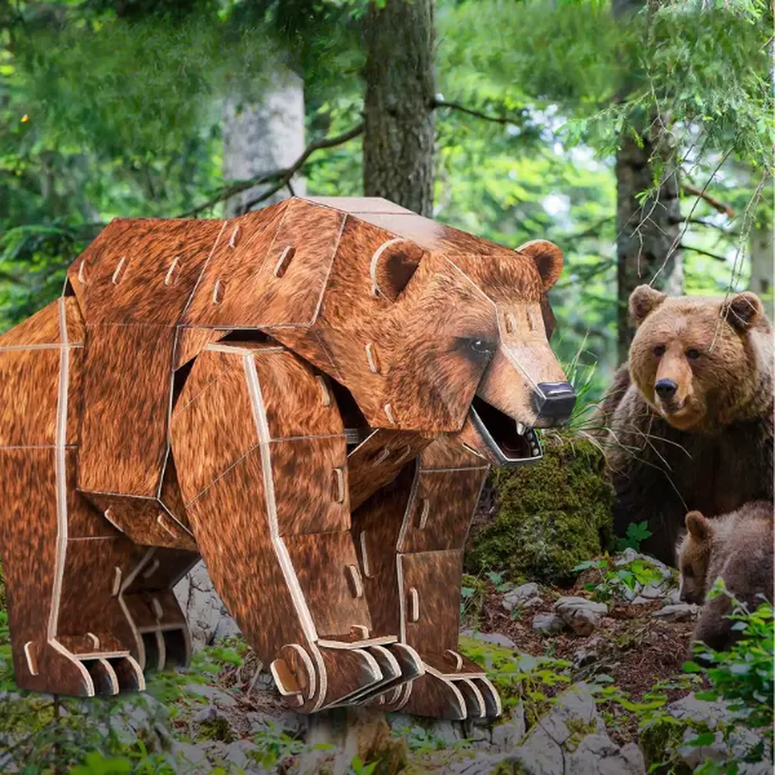 3D puzzle "Urs brun", 88 elemente