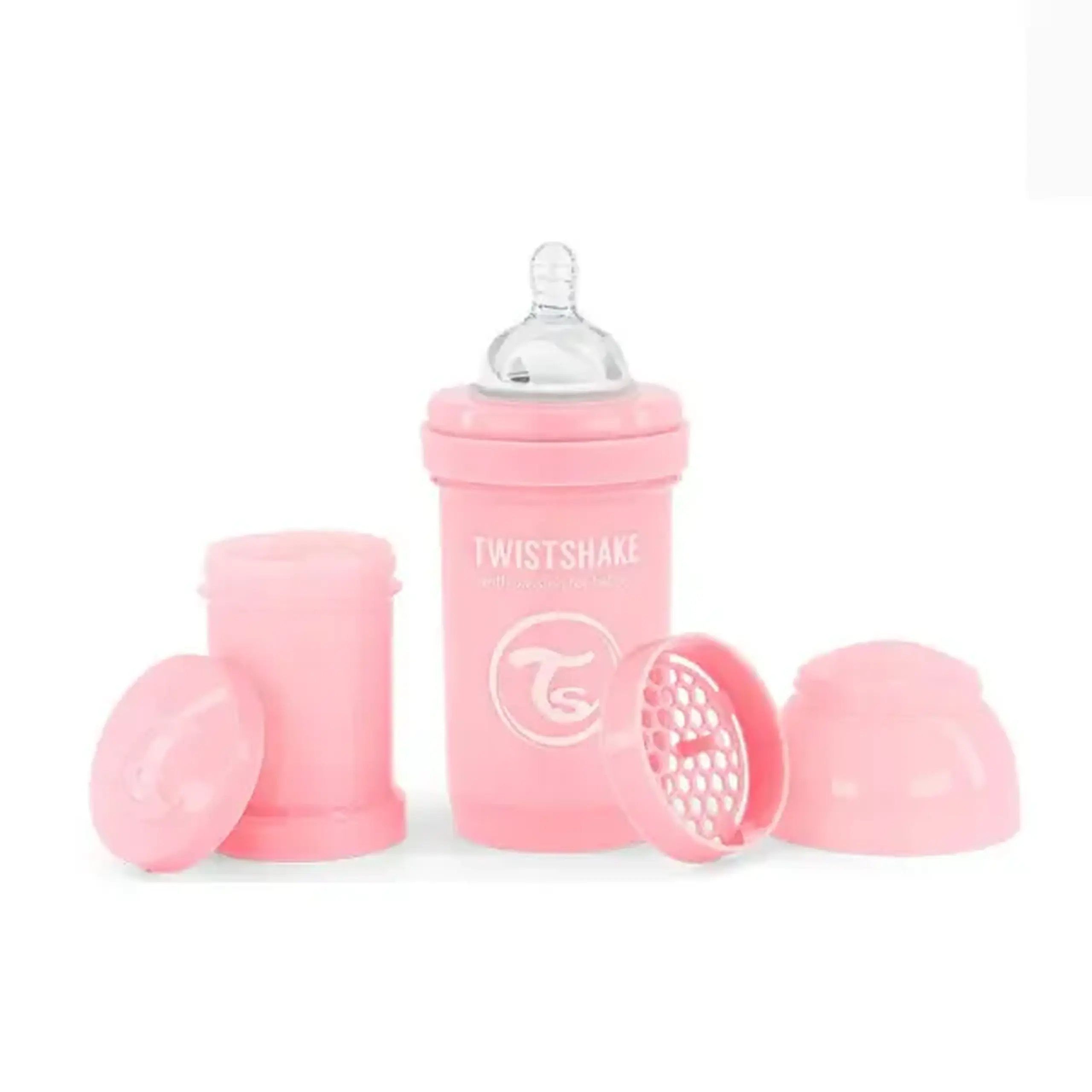Biberon Anti-Colici, Roz Pastel, 260 ml, 0+ luni