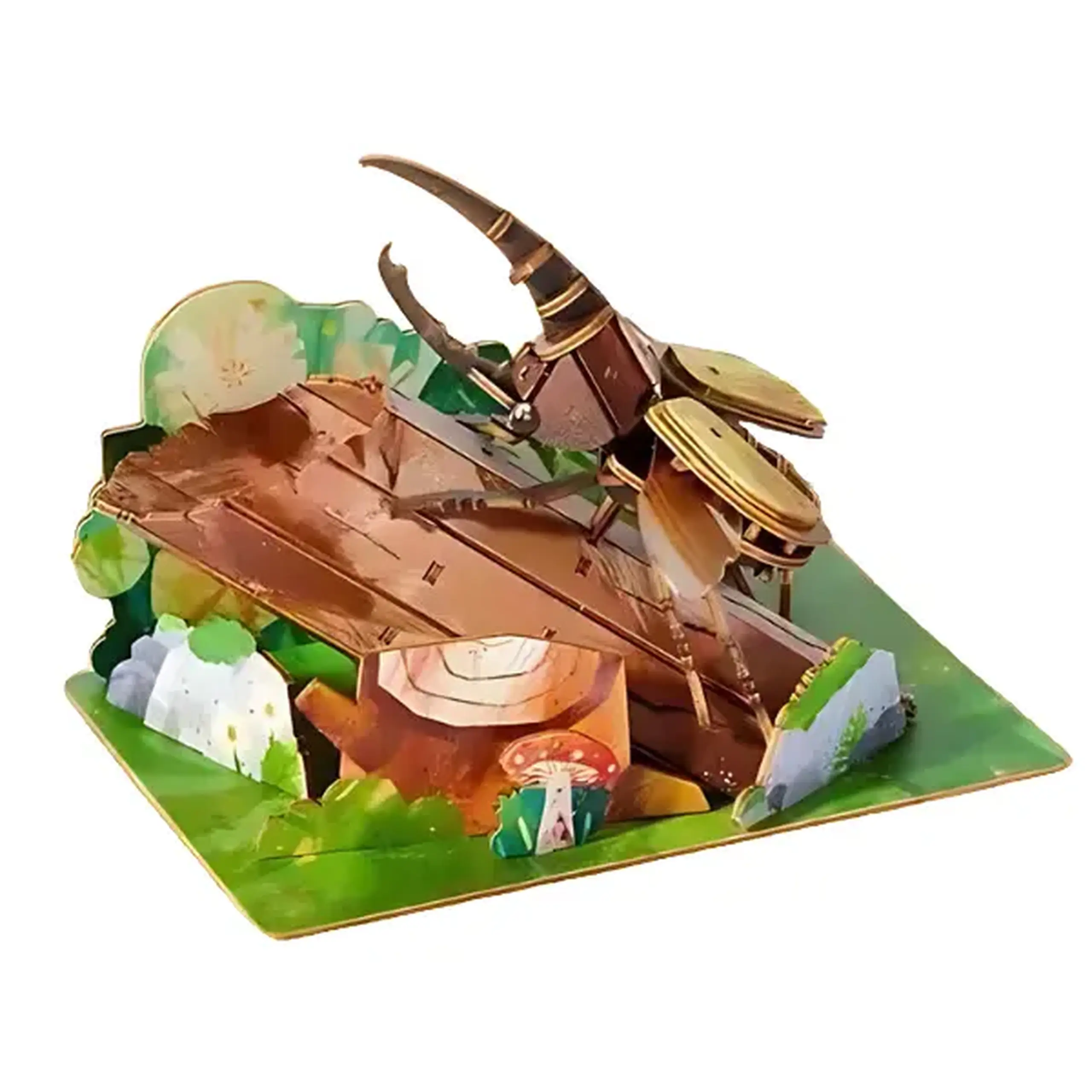 Puzzle 3D din lemn "Gândacul Hercules", 59 elem.