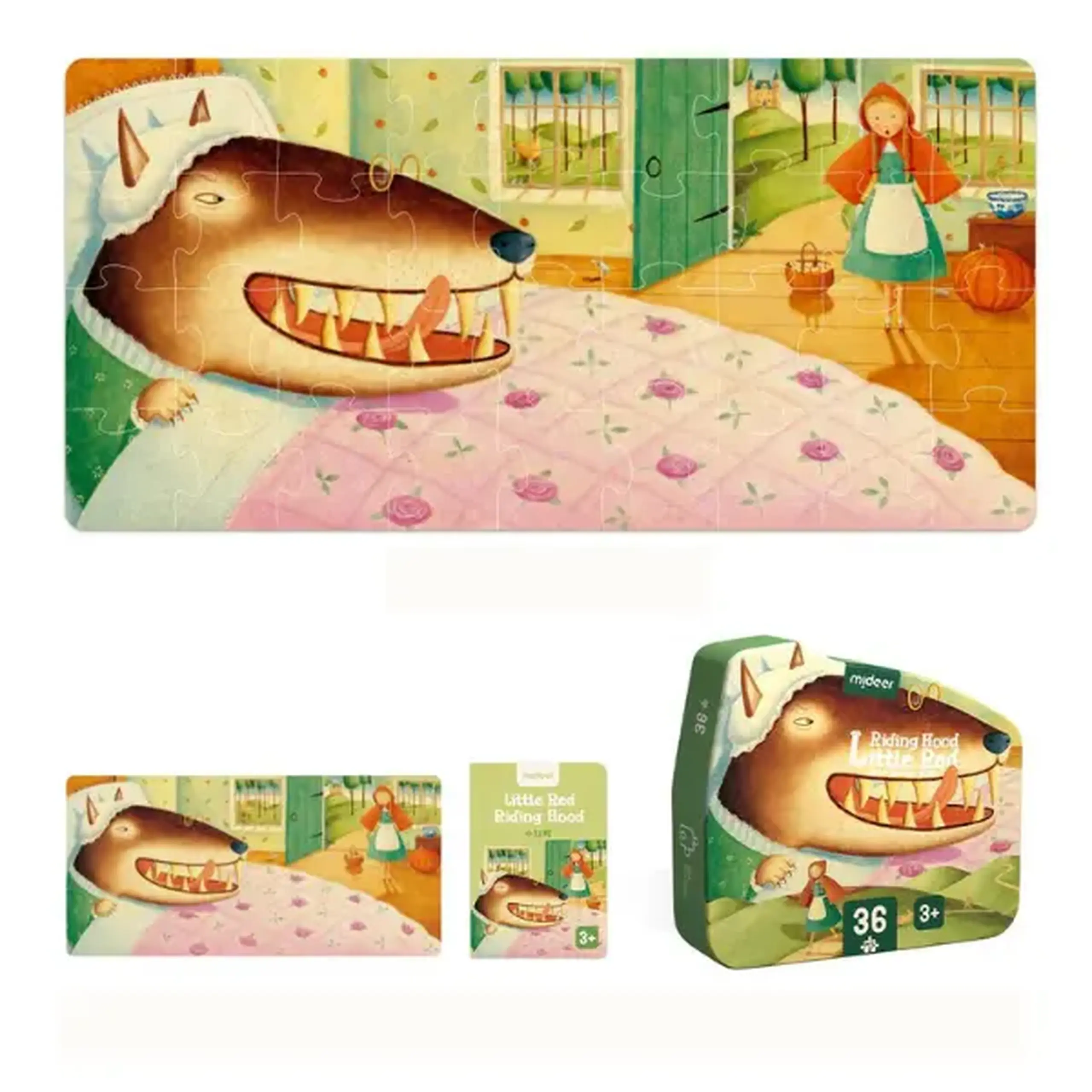 Puzzle cu basme ilustrate „Scufița Roșie”, 36 elem.