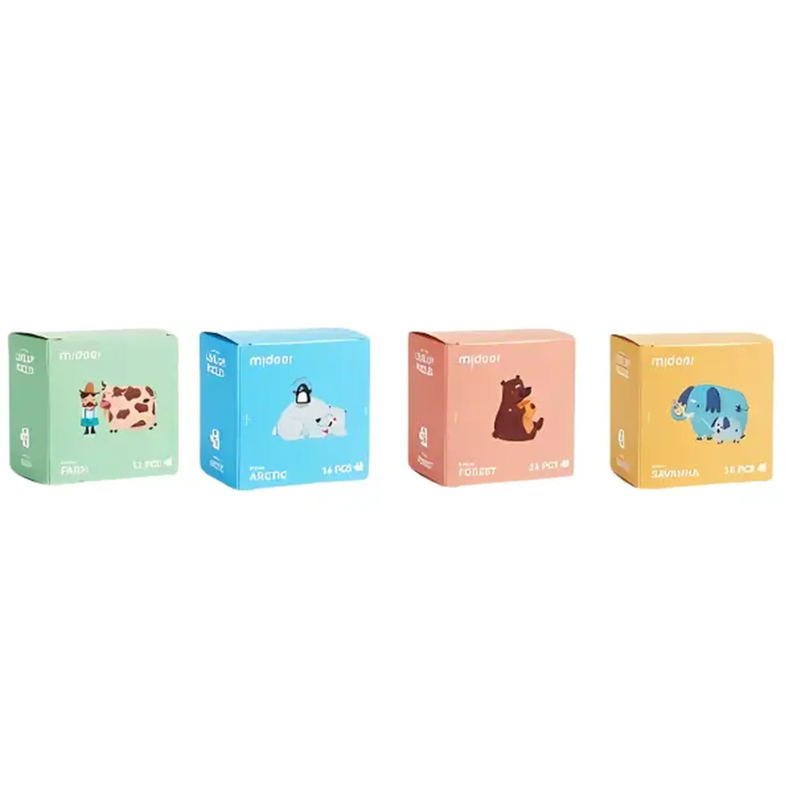 Seria de puzzle-uri „Animăluțe”, 4 în 1