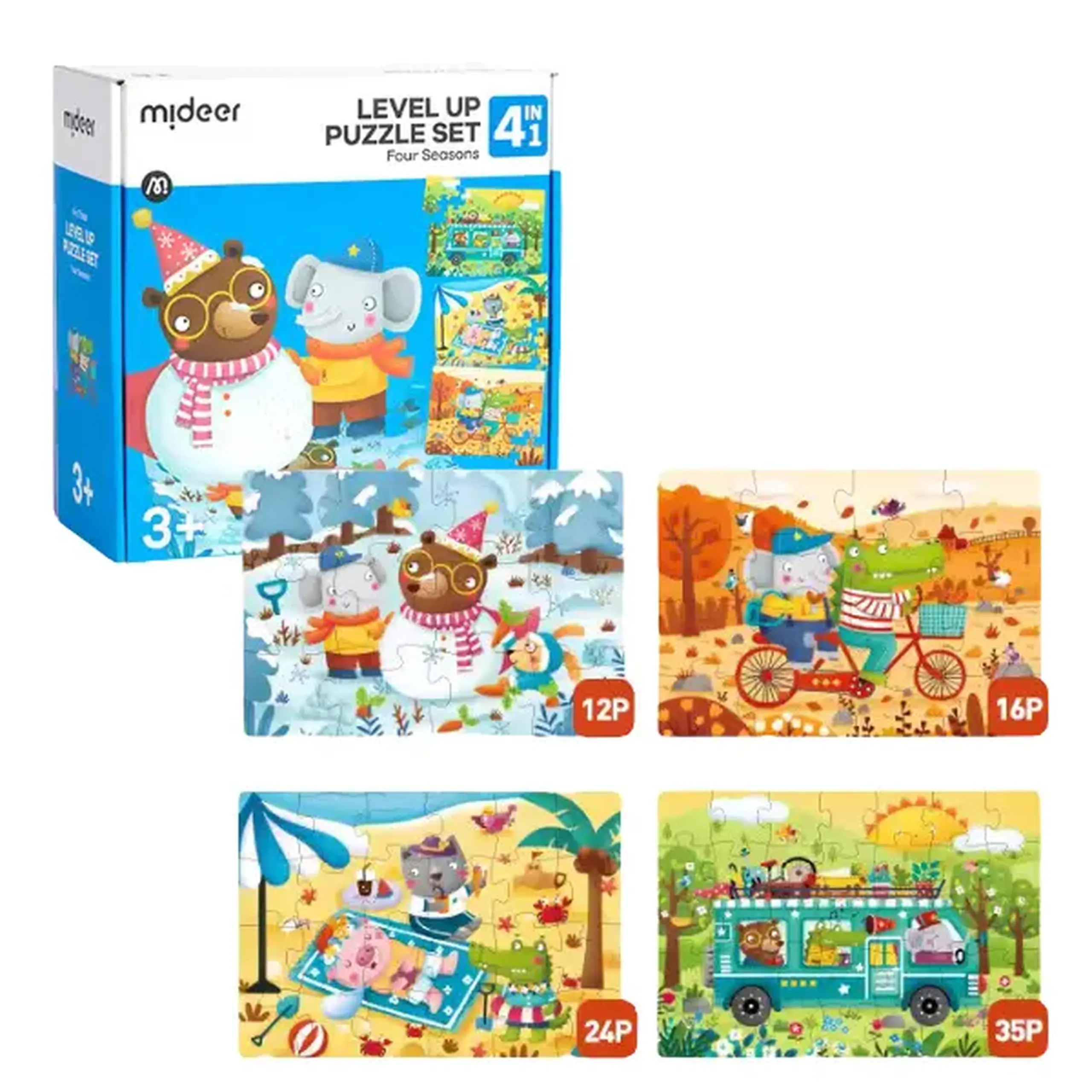 Seria de puzzle-uri „Cele Patru Anotimpuri”, 4 în 1