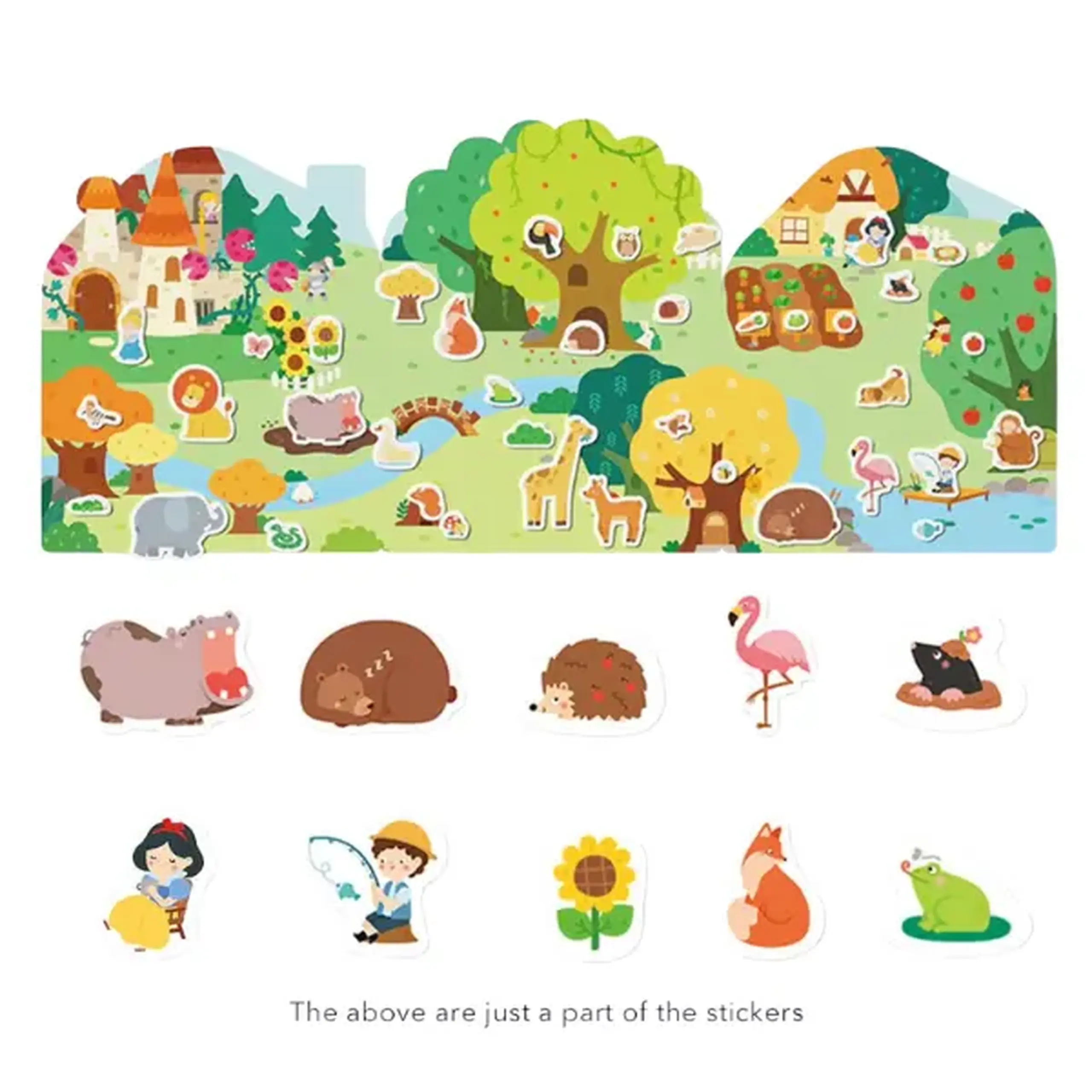 Set de Stickere Gelatinoase Reutilizabile „Oraș Aglomerat al Animalelor”