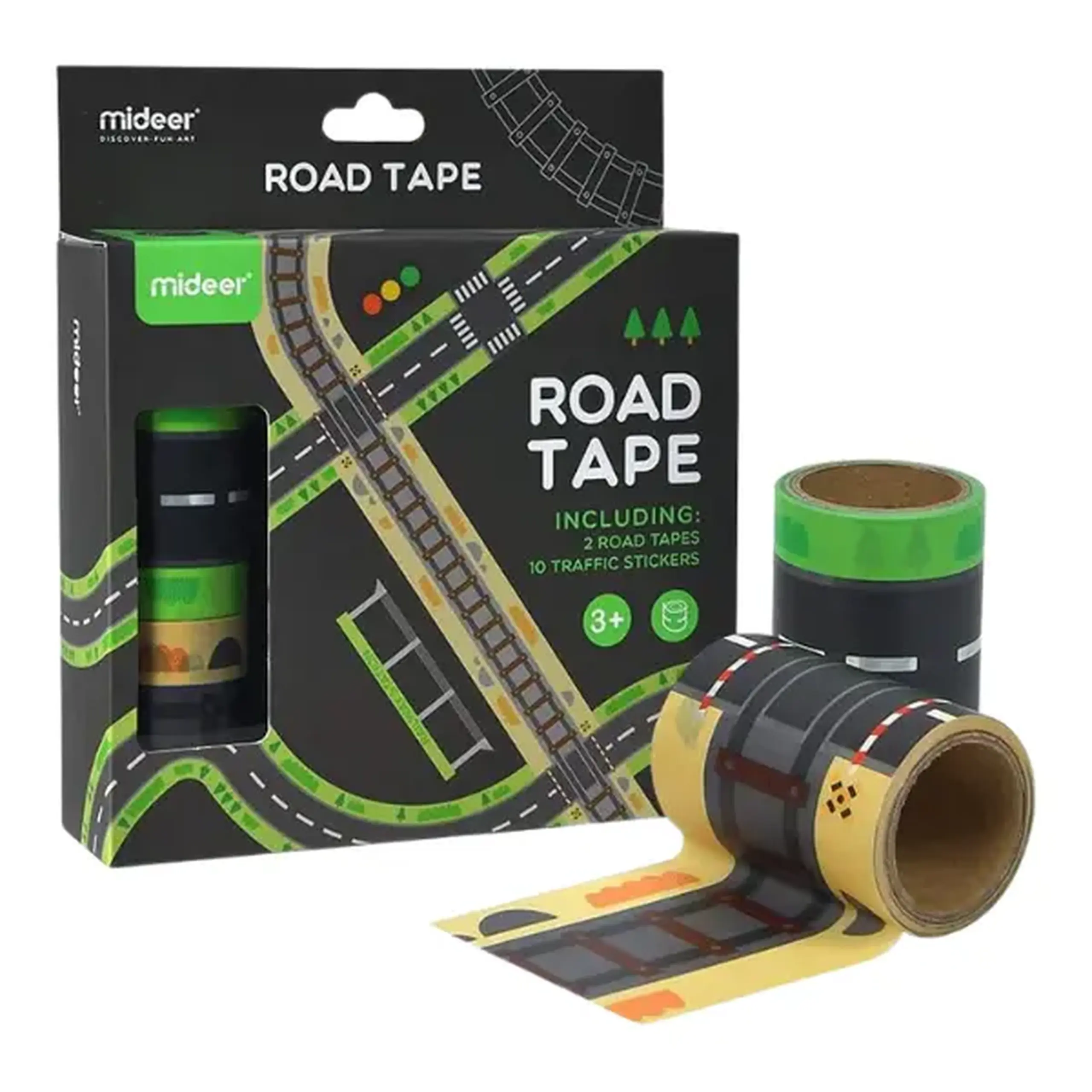 Set de joc "Bandă rutieră adezivă și trafic rutier"