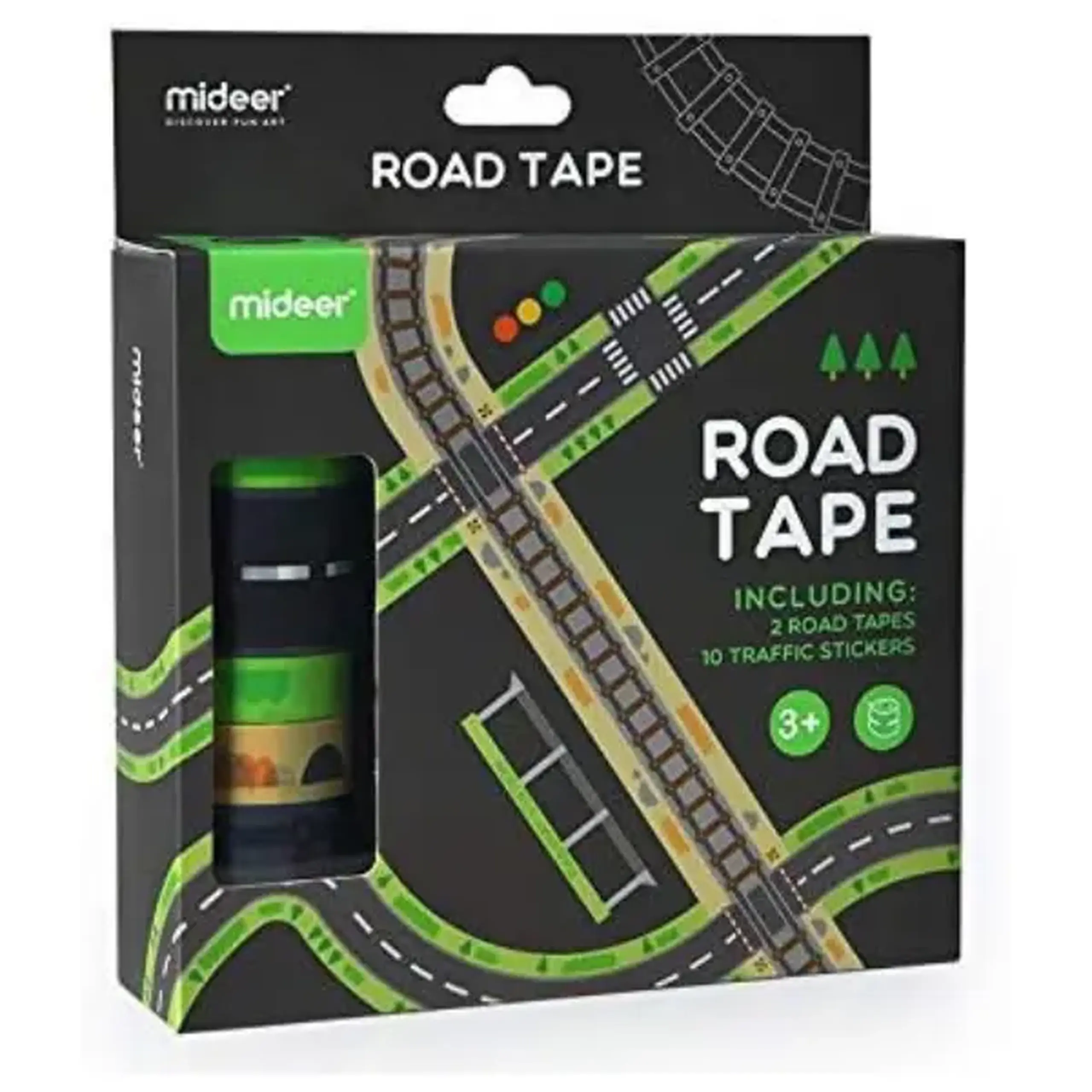 Set de joc "Bandă rutieră adezivă și trafic rutier"