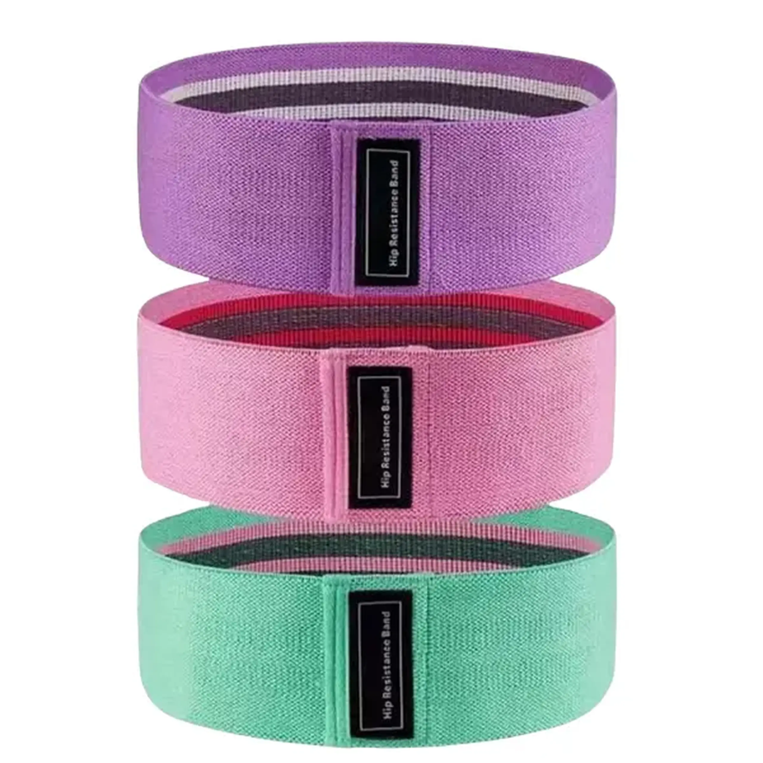 Set de 3 benzi fitness din latex pentru yoga, 7 cm lățime