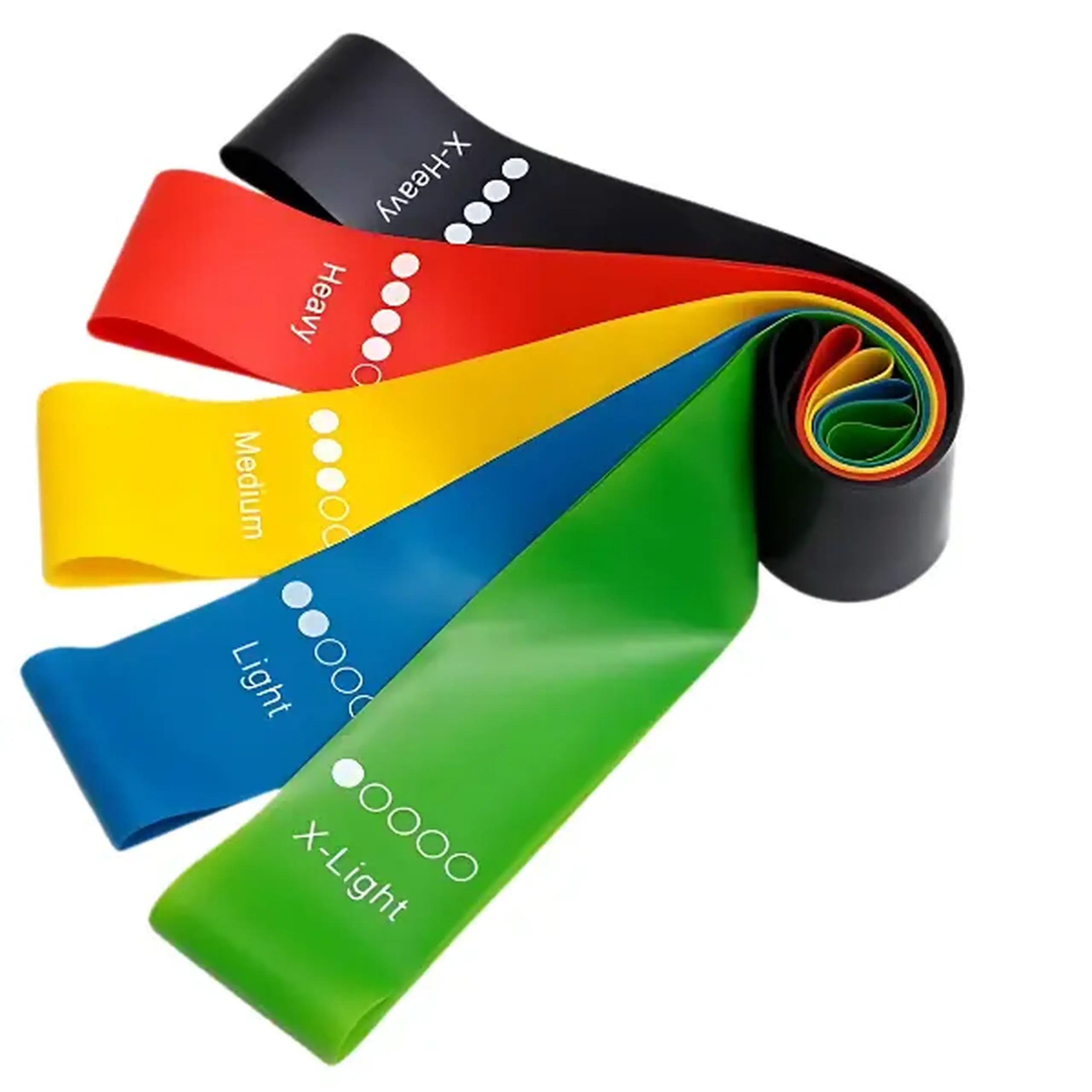 Set 5 benzi elastice de fitness din latex
