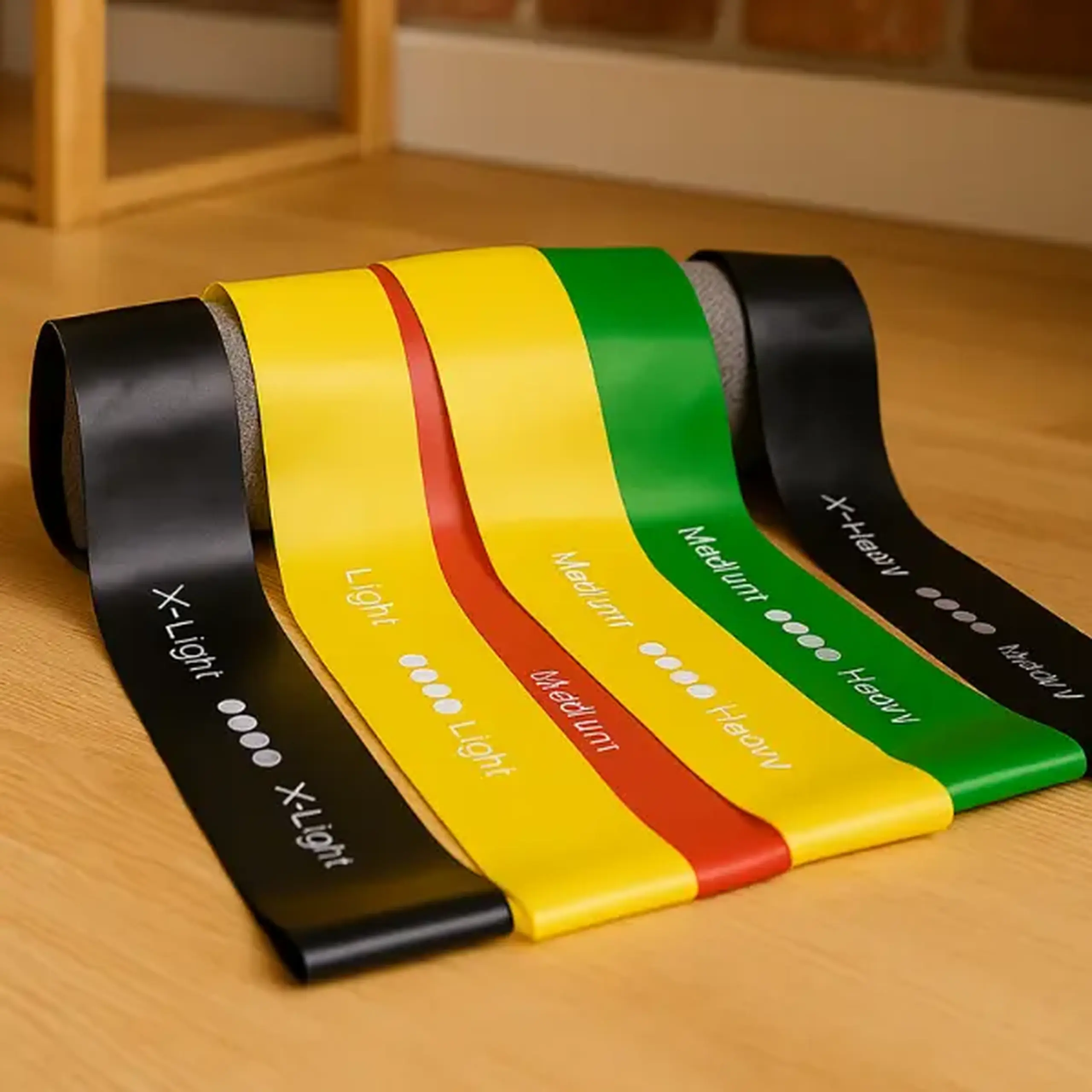 Set 5 benzi elastice de fitness din latex