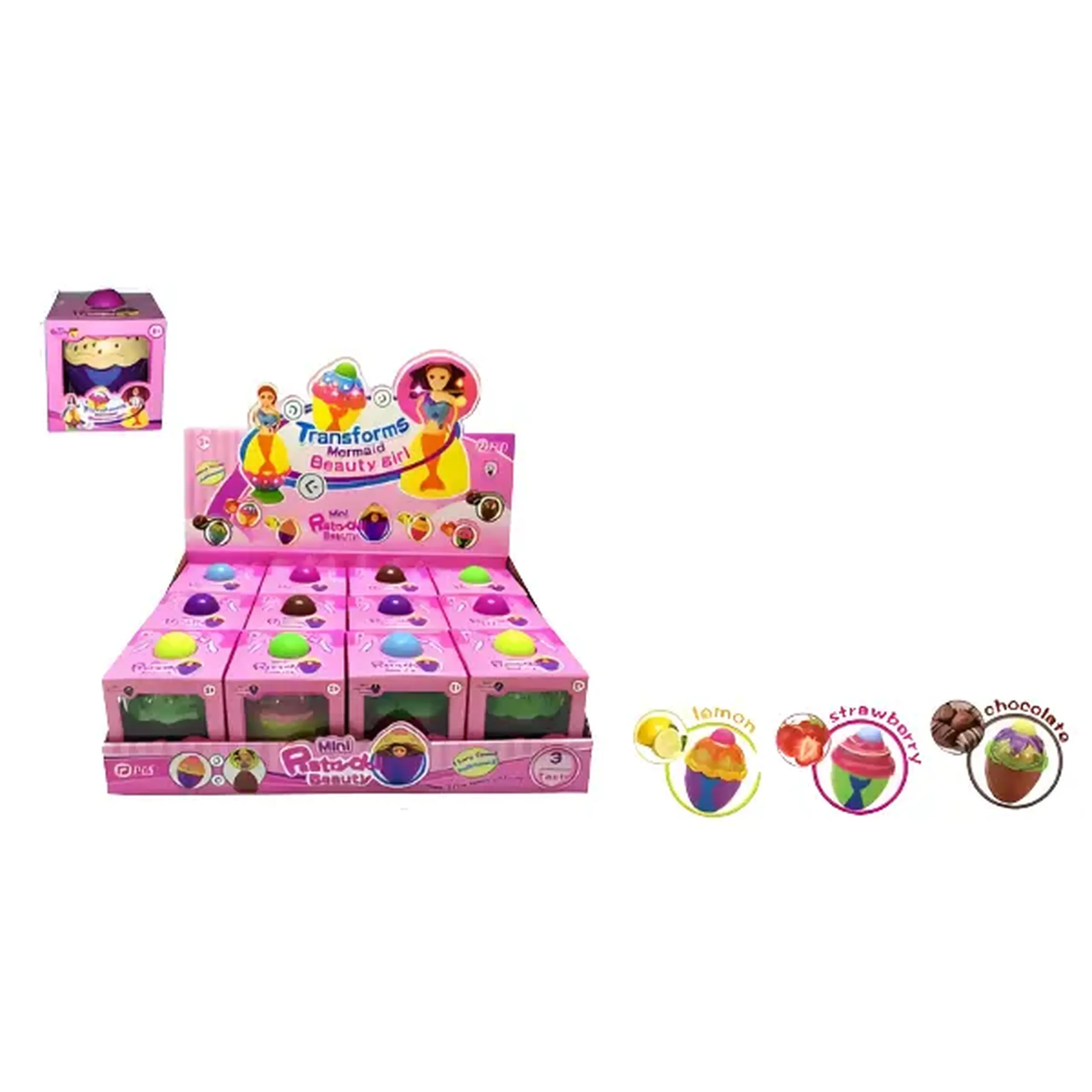 Mini-păpușă "Sirena în cupcake" 12 stiluri