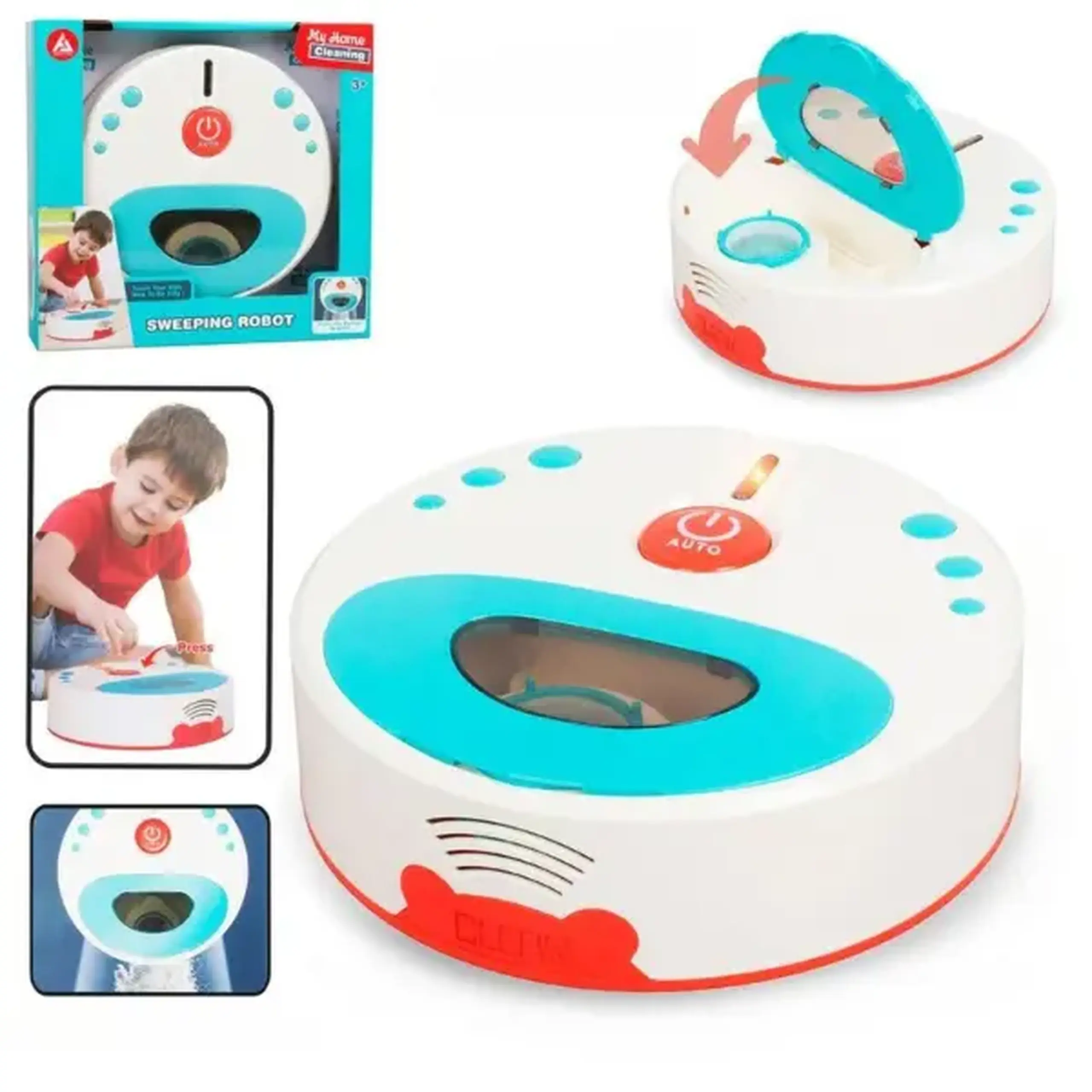 Mini-aspirator robot pentru copii "Curățenie Distractivă"