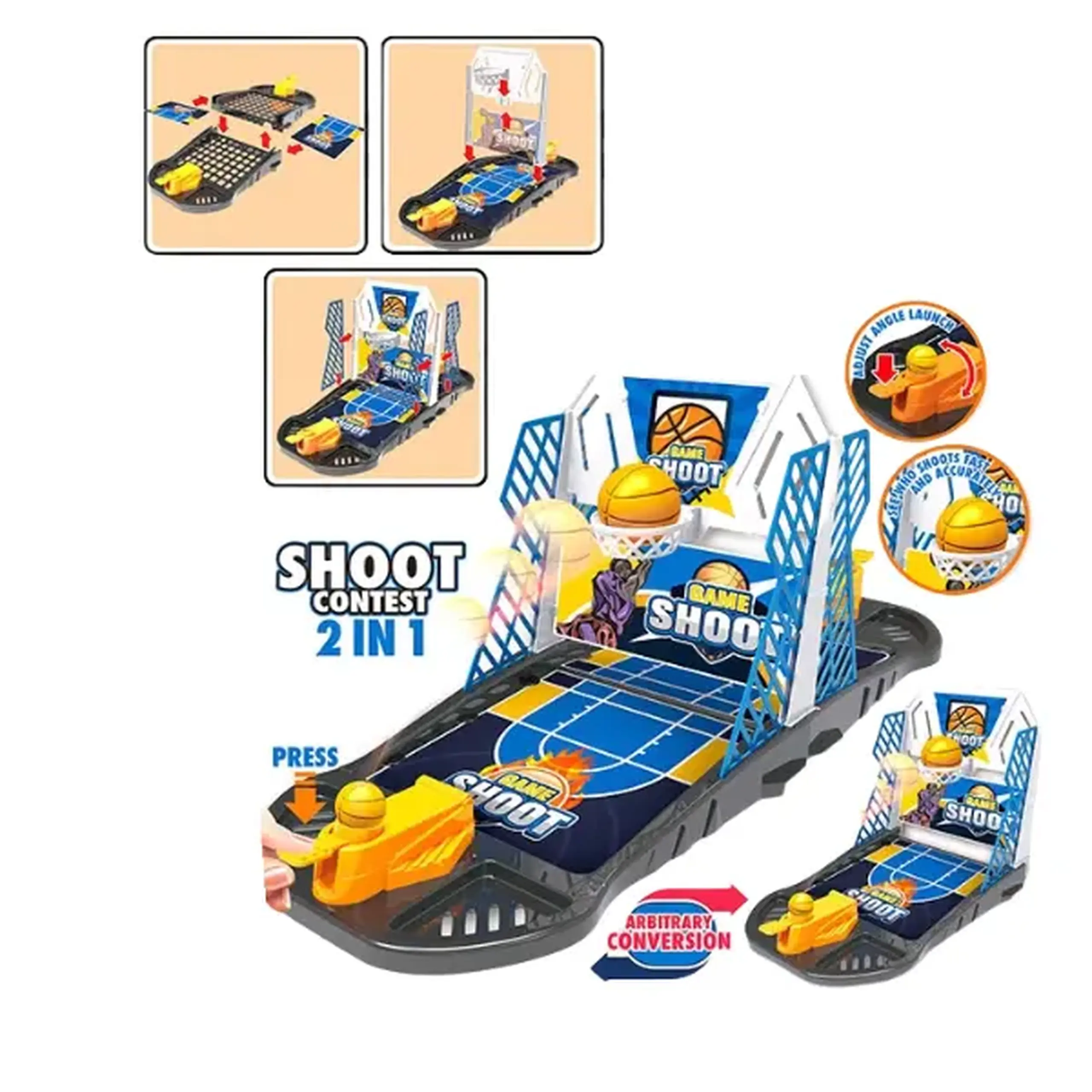 Joc de masă "Mini-basket", 2 în 1