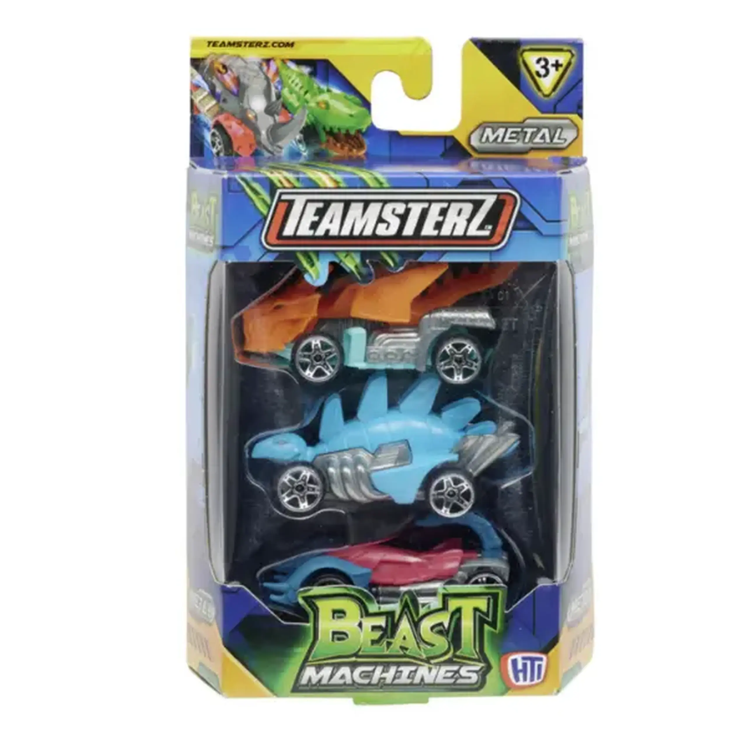 Set de 3 mașini Teamsterz Beast Machines Die-Cast, în as.