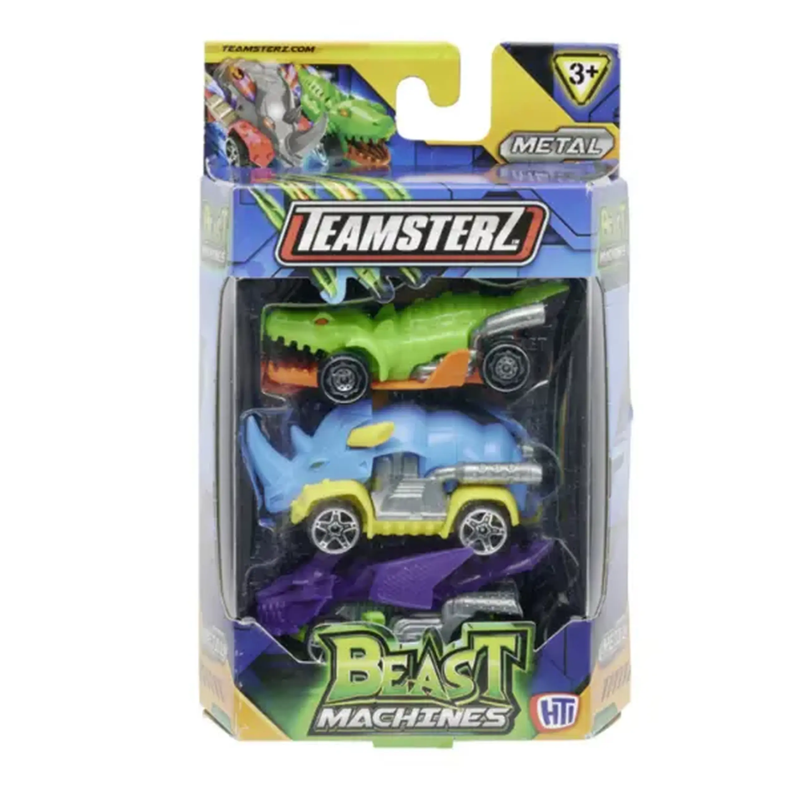 Set de 3 mașini Teamsterz Beast Machines Die-Cast, în as.