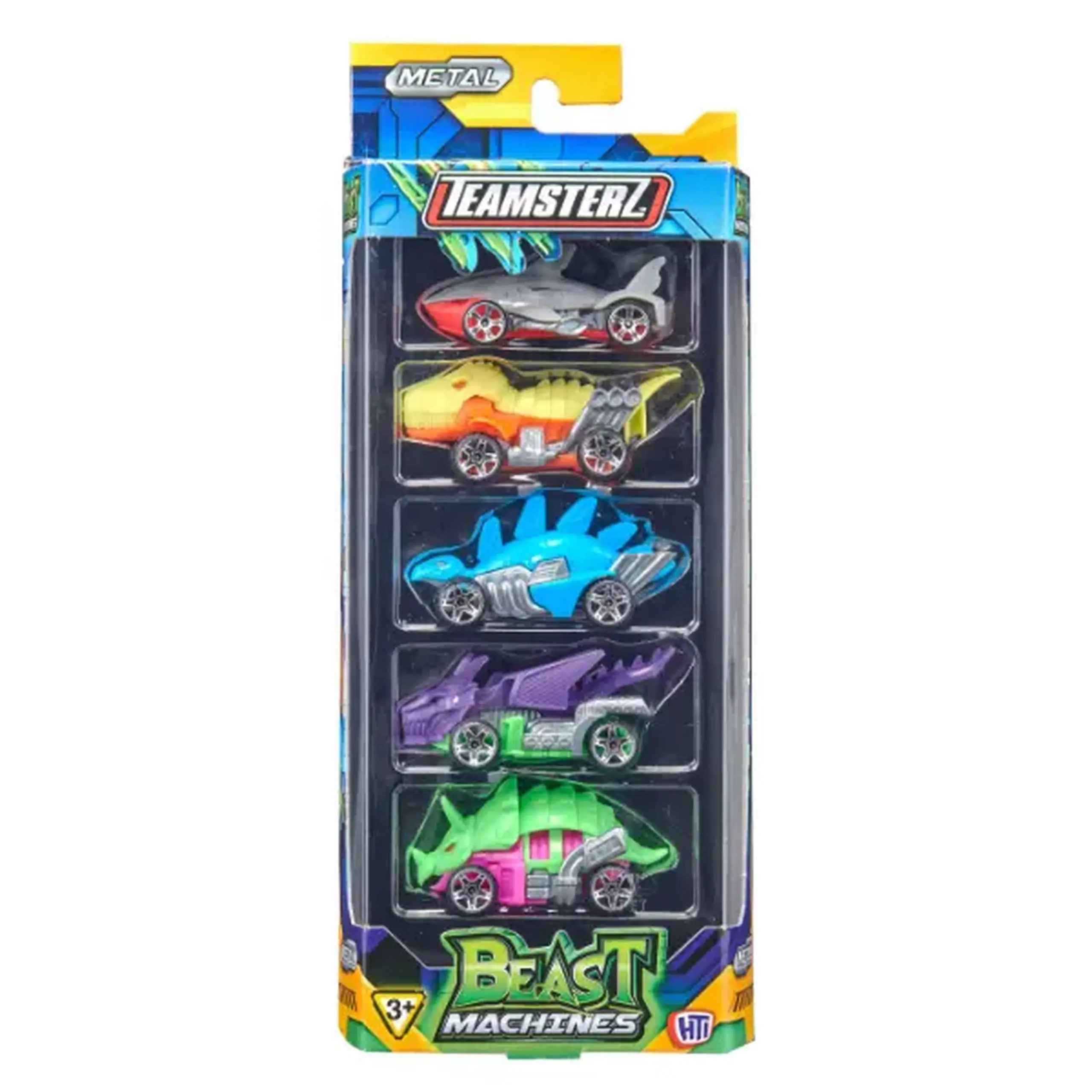 Set de 5 mașini Teamsterz Beast Machines Die-Cast, în as.