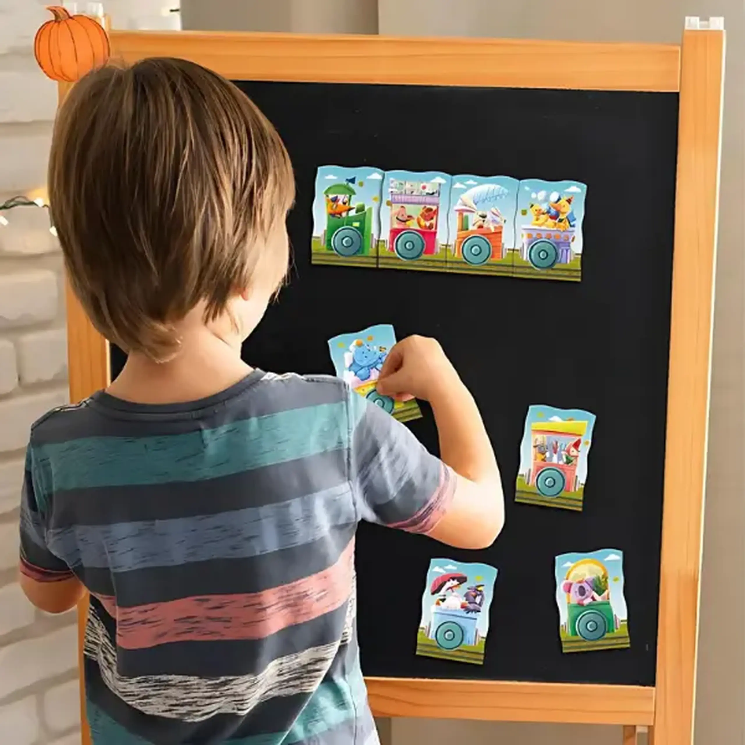 Joc magnetic "Călătorie cu trenul", 8 elem.