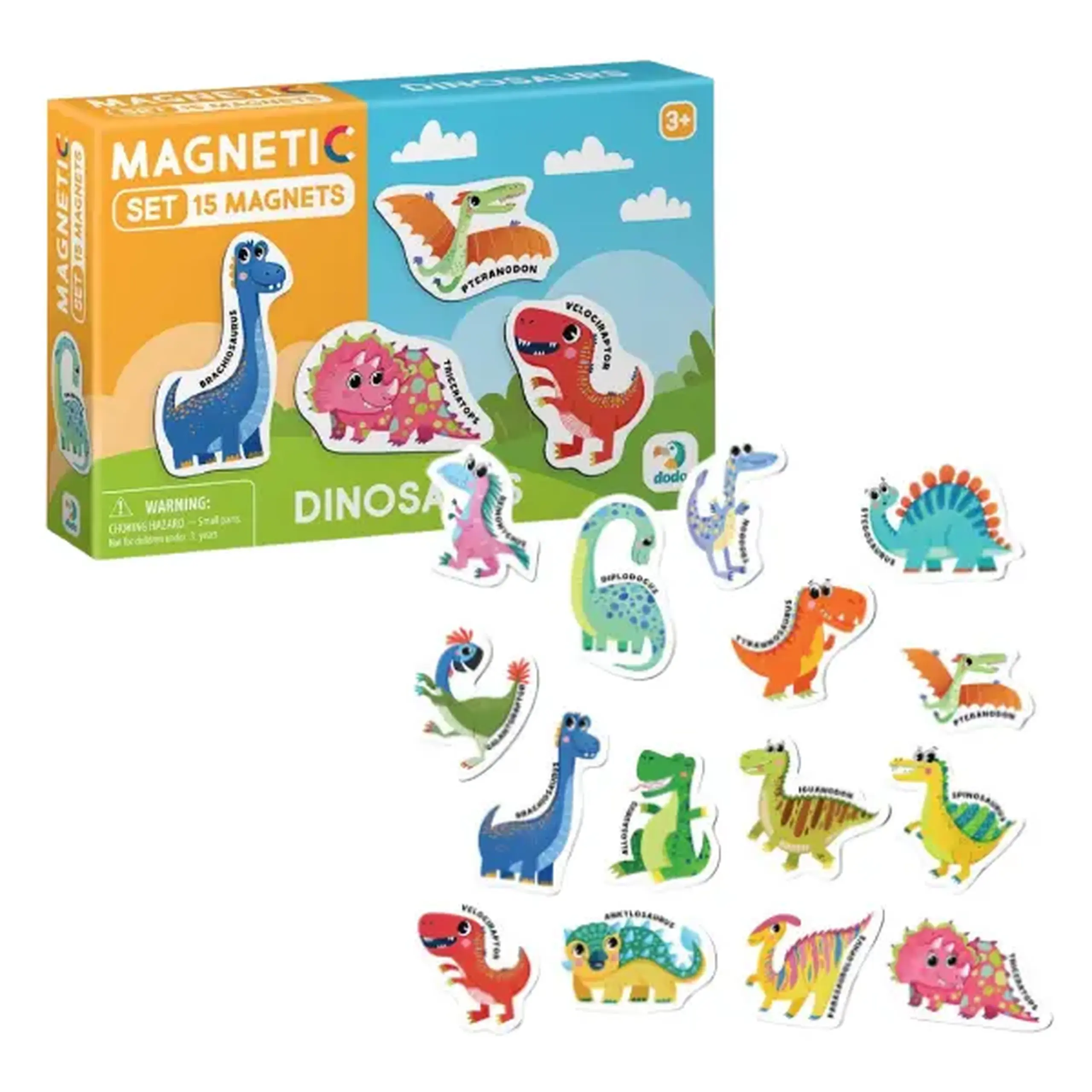 Joc magnetic "Dinozauri", 15 elem.