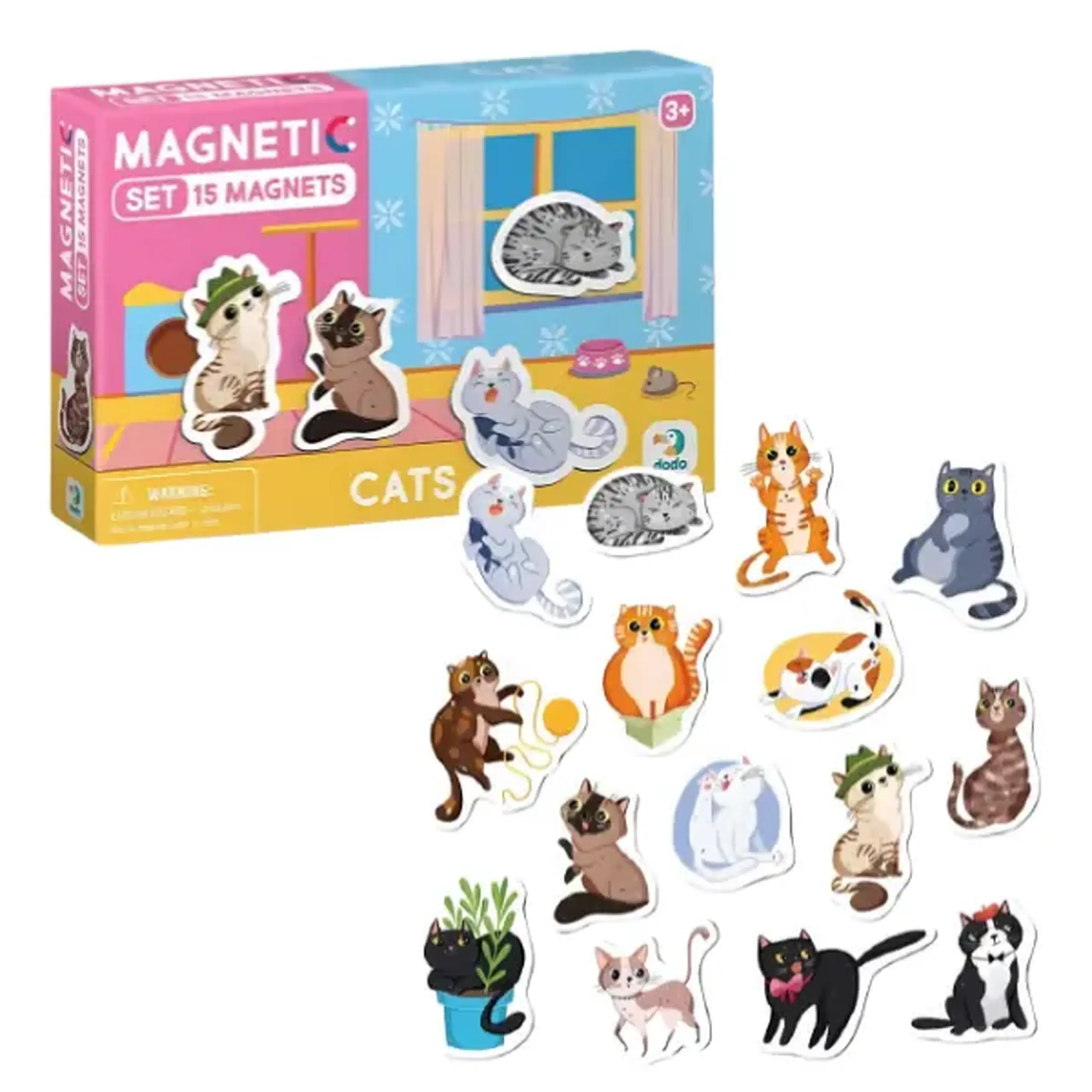 Joc magnetic "Pisici", 15 elem.