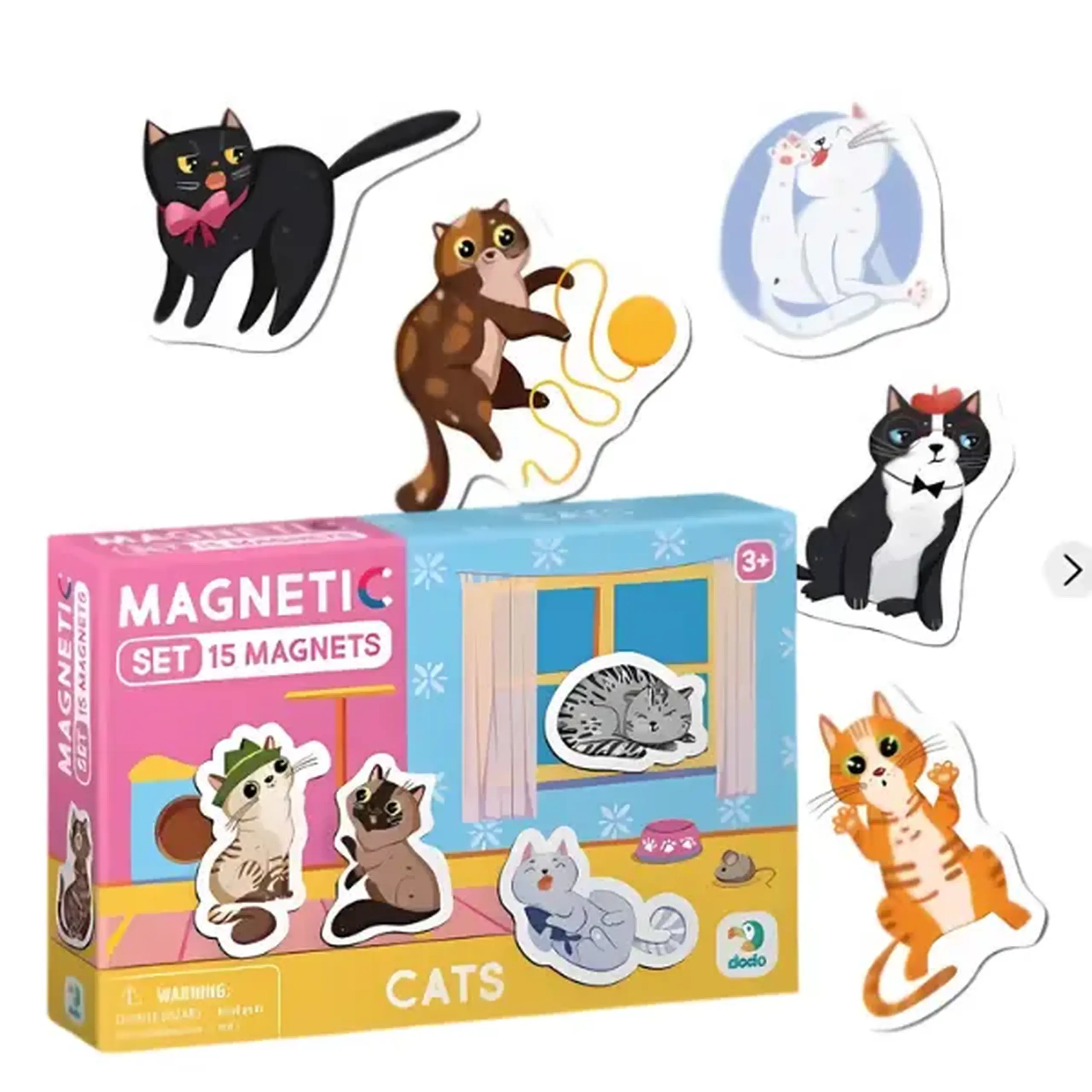 Joc magnetic "Pisici", 15 elem.