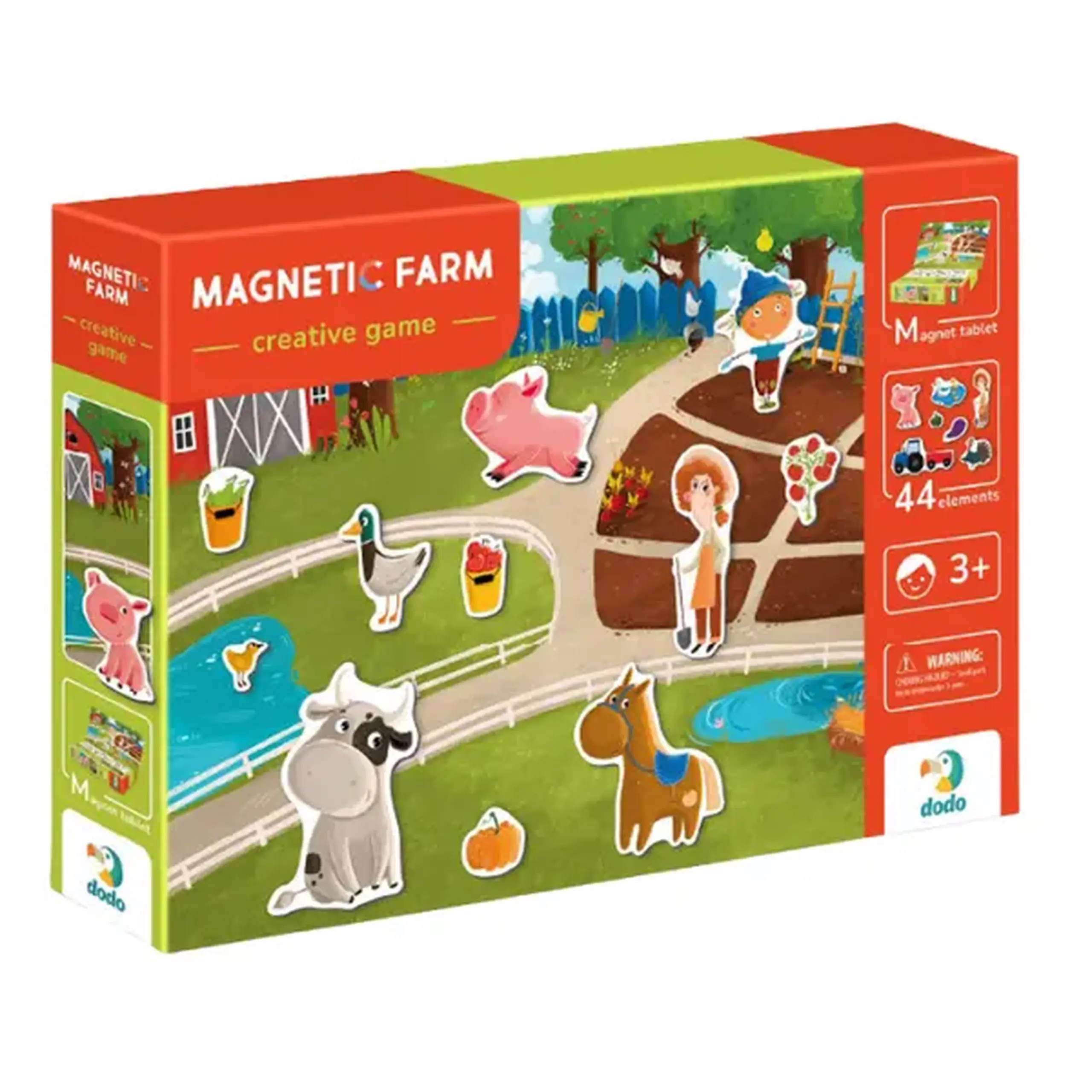 Joc magnetic "Ferma", 1 tablă magnetică, 44 elem.