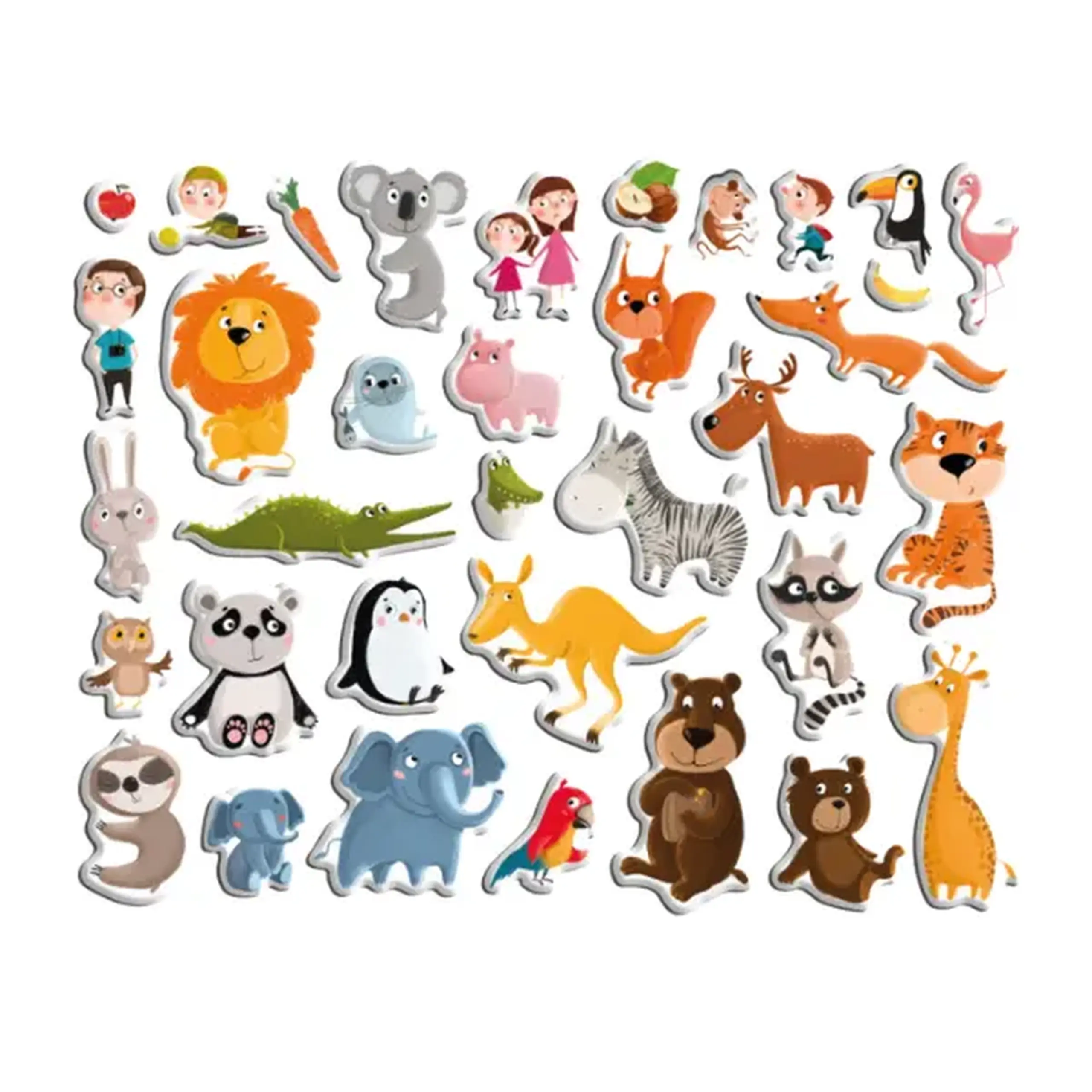 Joc magnetic "Zoo", 1 tablă magnetică, 35 elem.