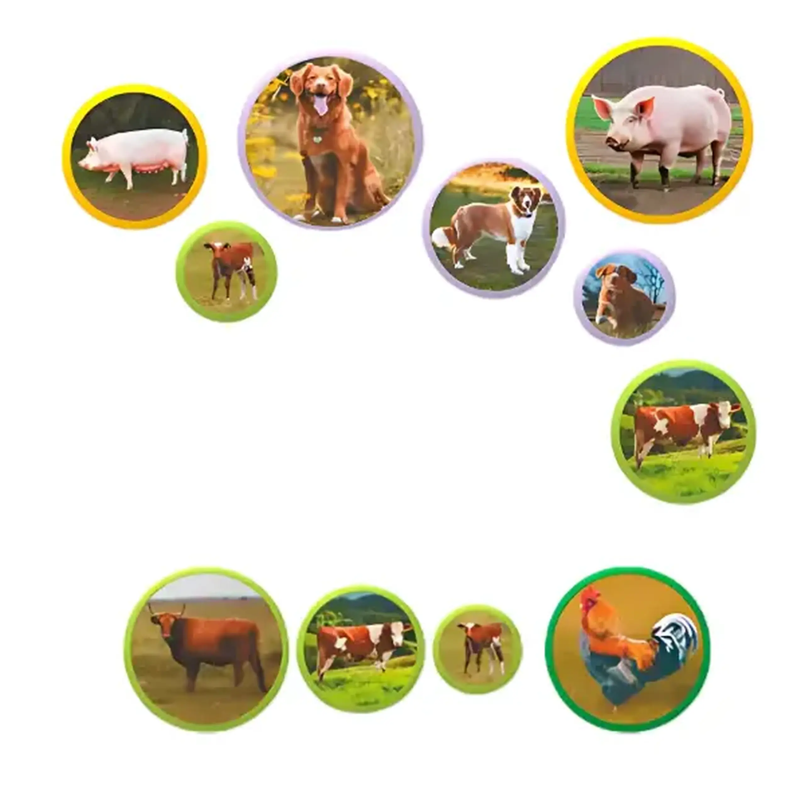 Joc magnetic "Familiile de animale: ferma", 36 elem.