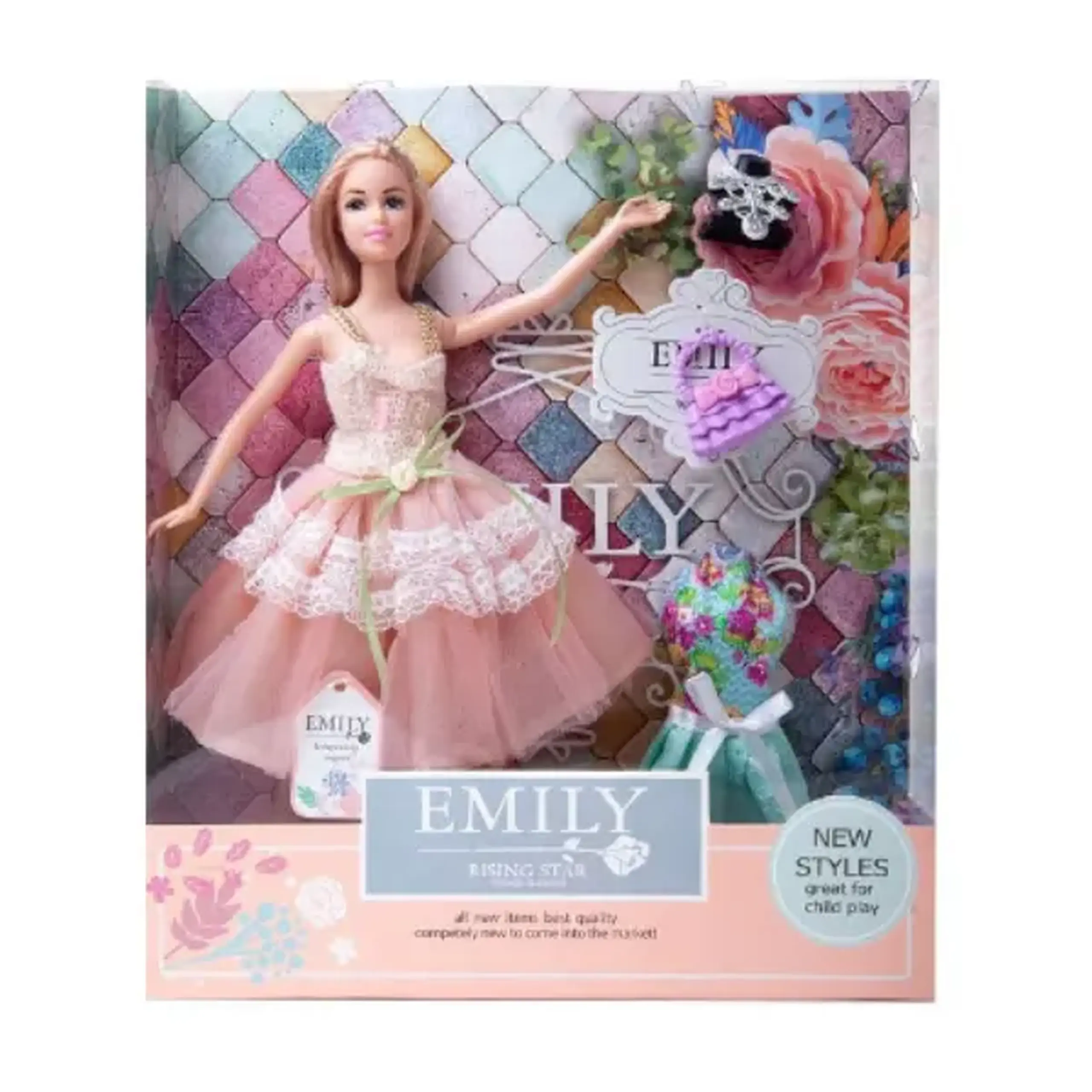 Păpușa Emily "Seria cu poșetă și accesorii"