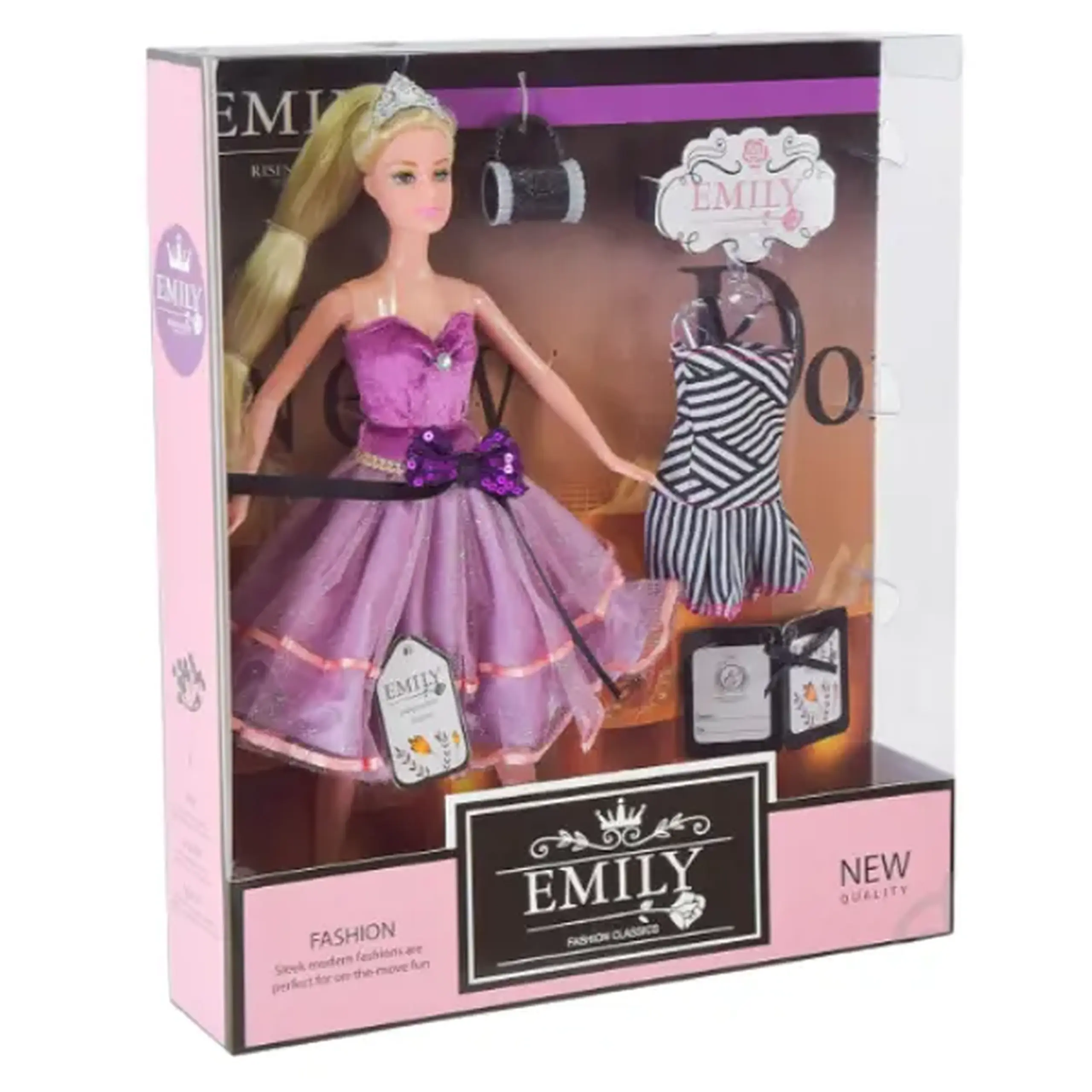 Păpușa Emily "Seria lavandă cu accesorii"