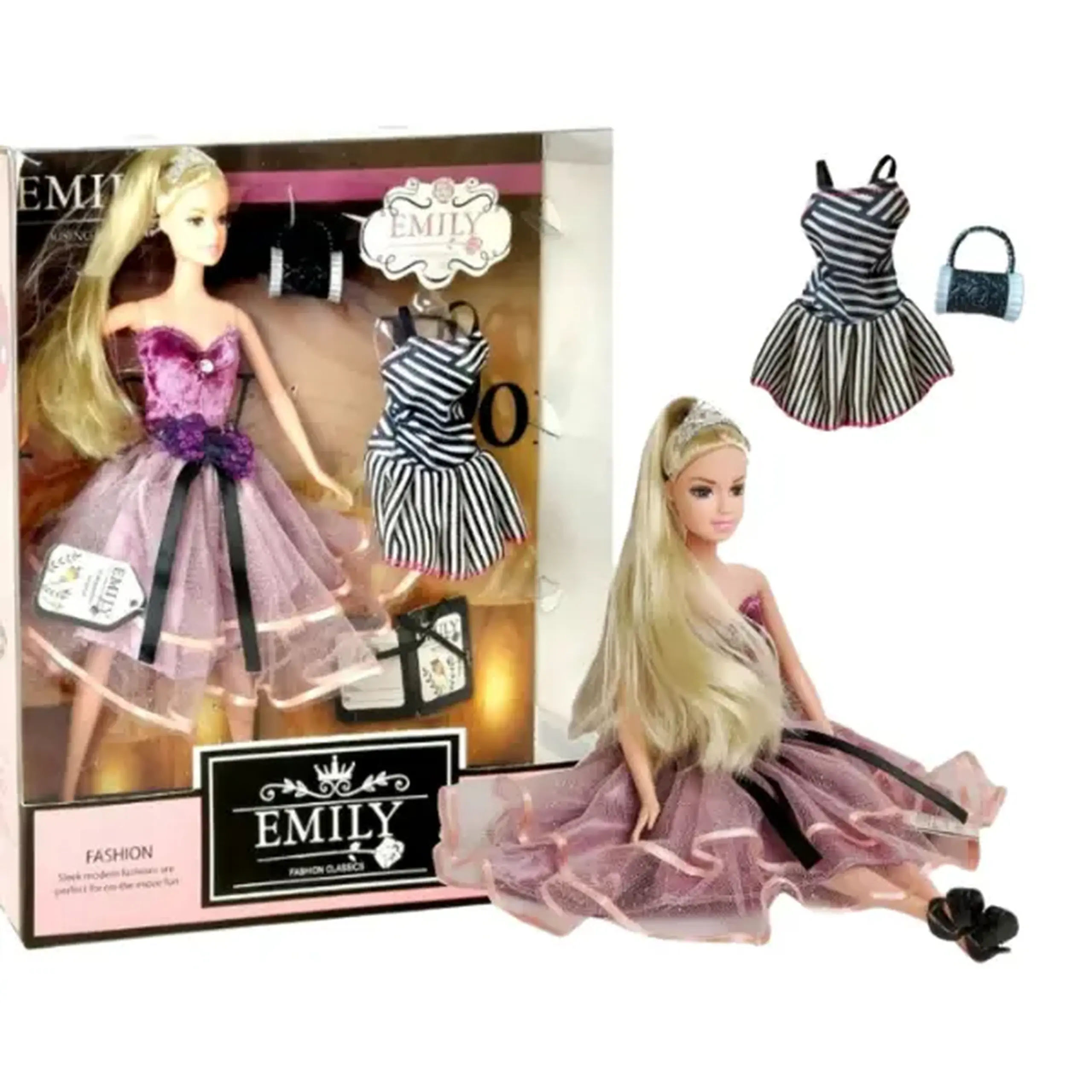 Păpușa Emily "Seria lavandă cu accesorii"