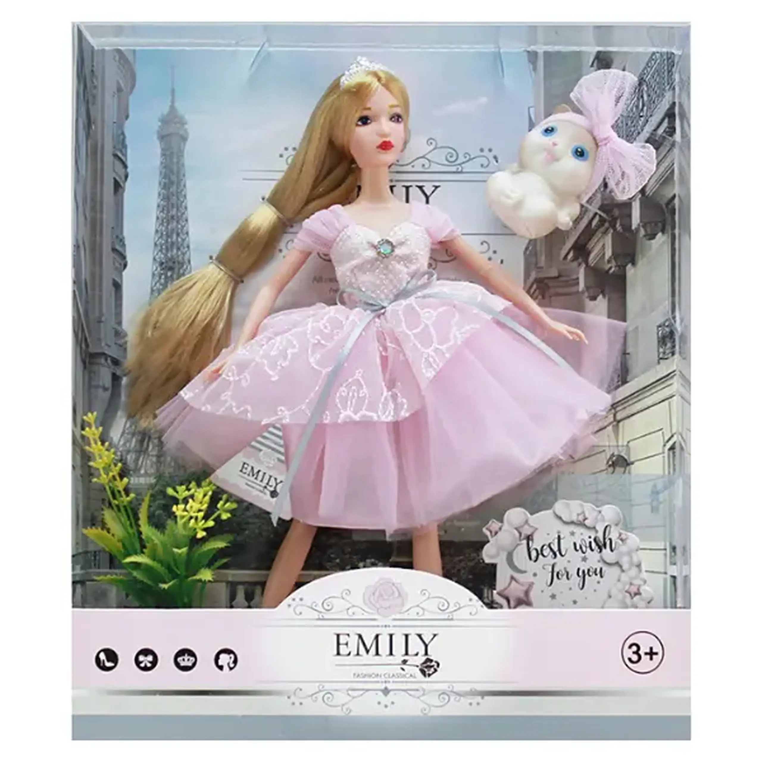 Papusa Emily "Seria cu animalut si accesorii"