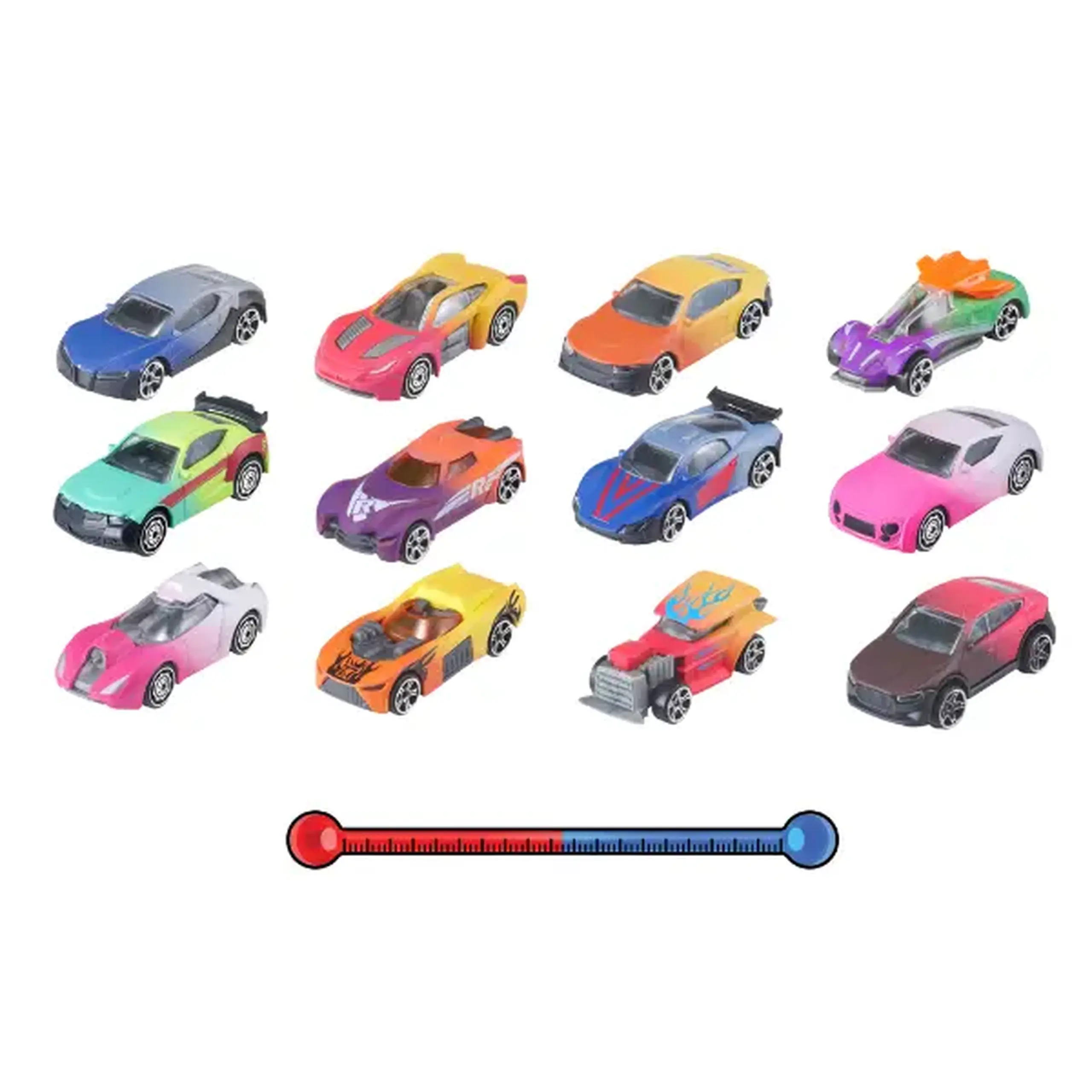 Set de 3 mașinuțe cu schimbare de culoare Teamsterz S/M
