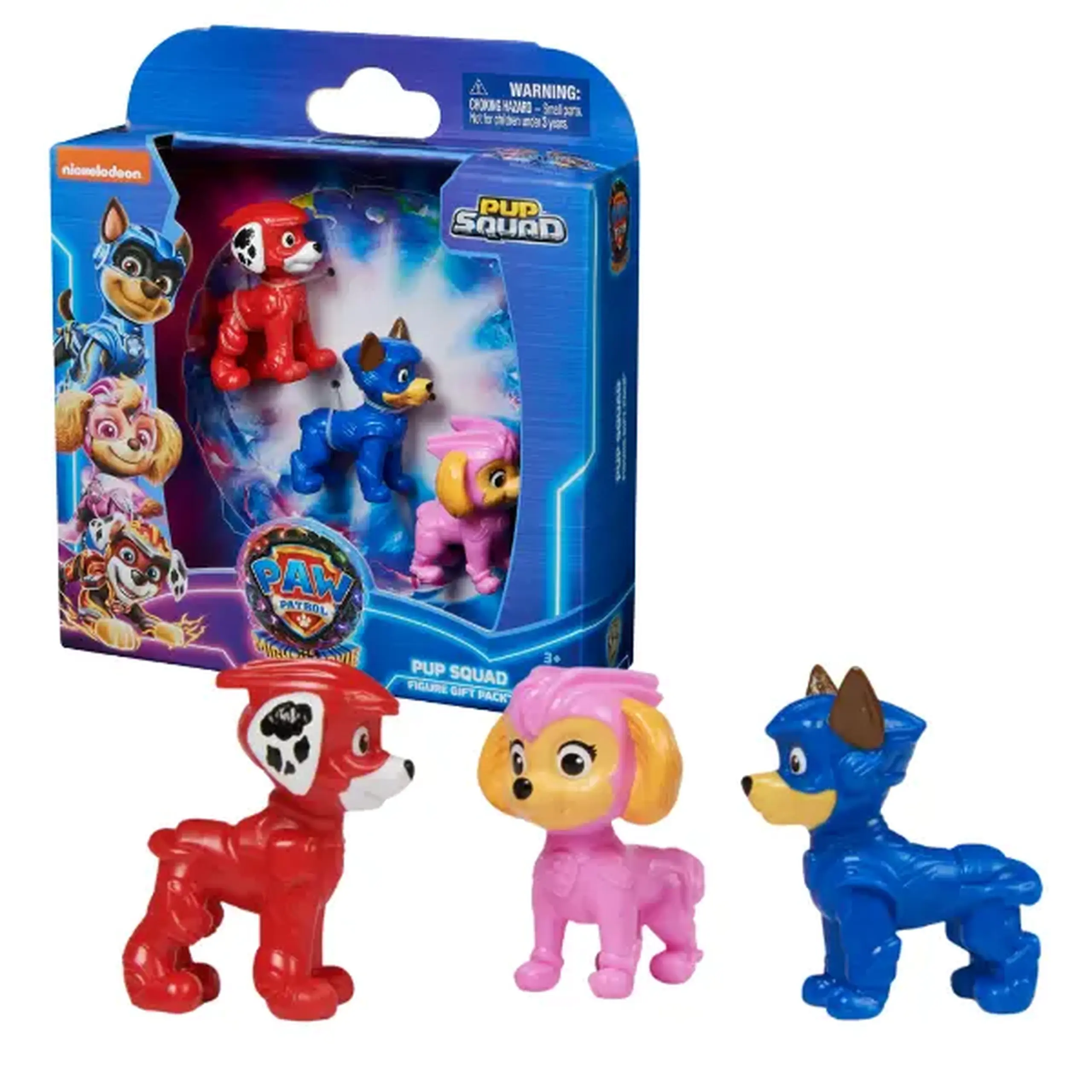 Set de 3 mini-figurine: Skye, Chase și Marshall, seria "Patrula Cățelușilor"