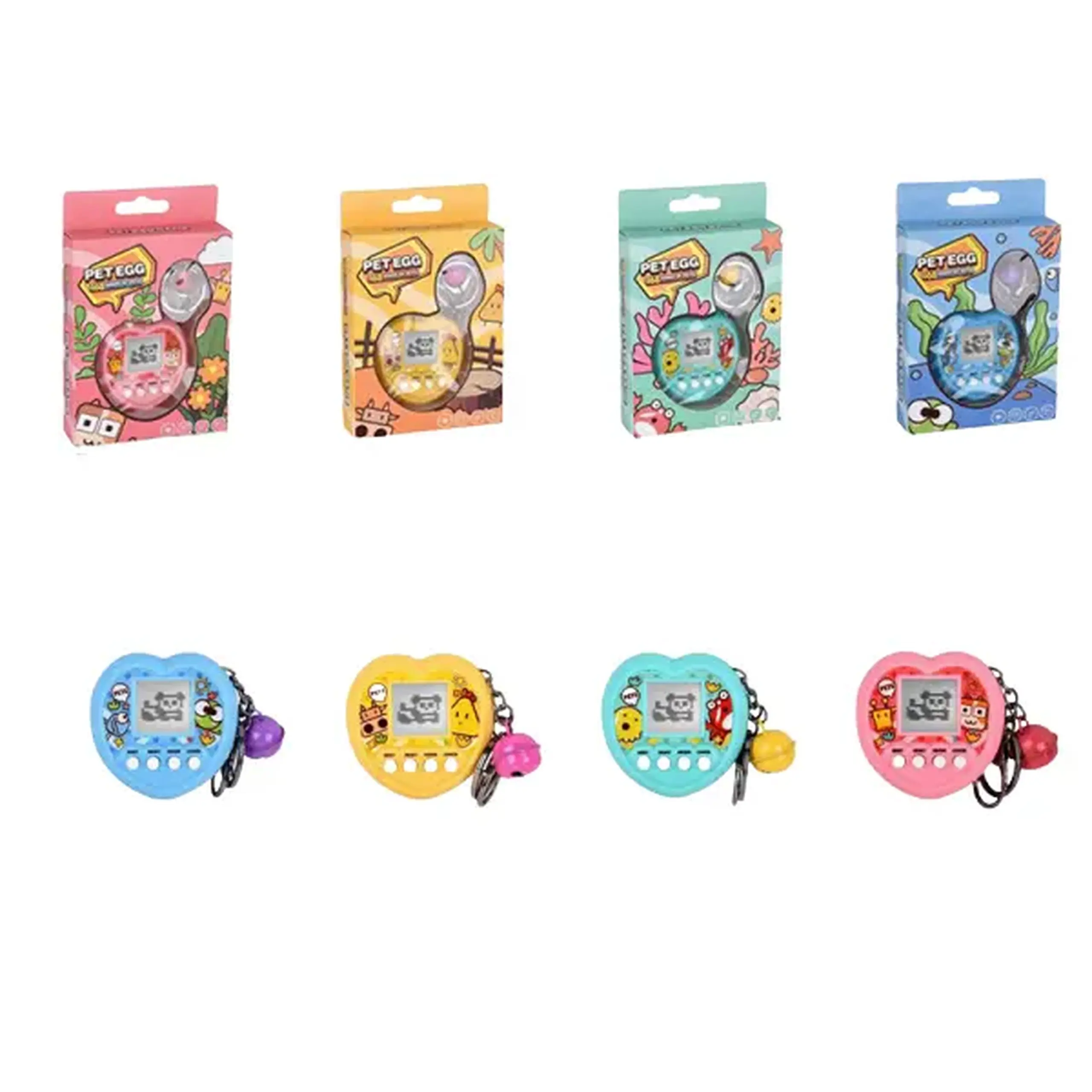 Breloc pentru chei Tamagotchi, în formă de inimă, (as.)