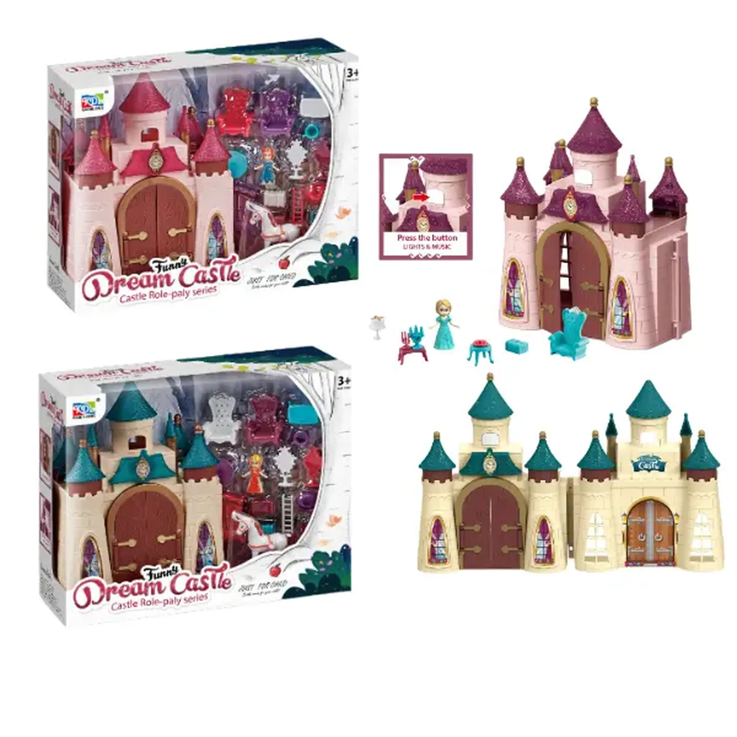 Set de joacă "Castelul Prințesei" (lumini / sunet), (as.)