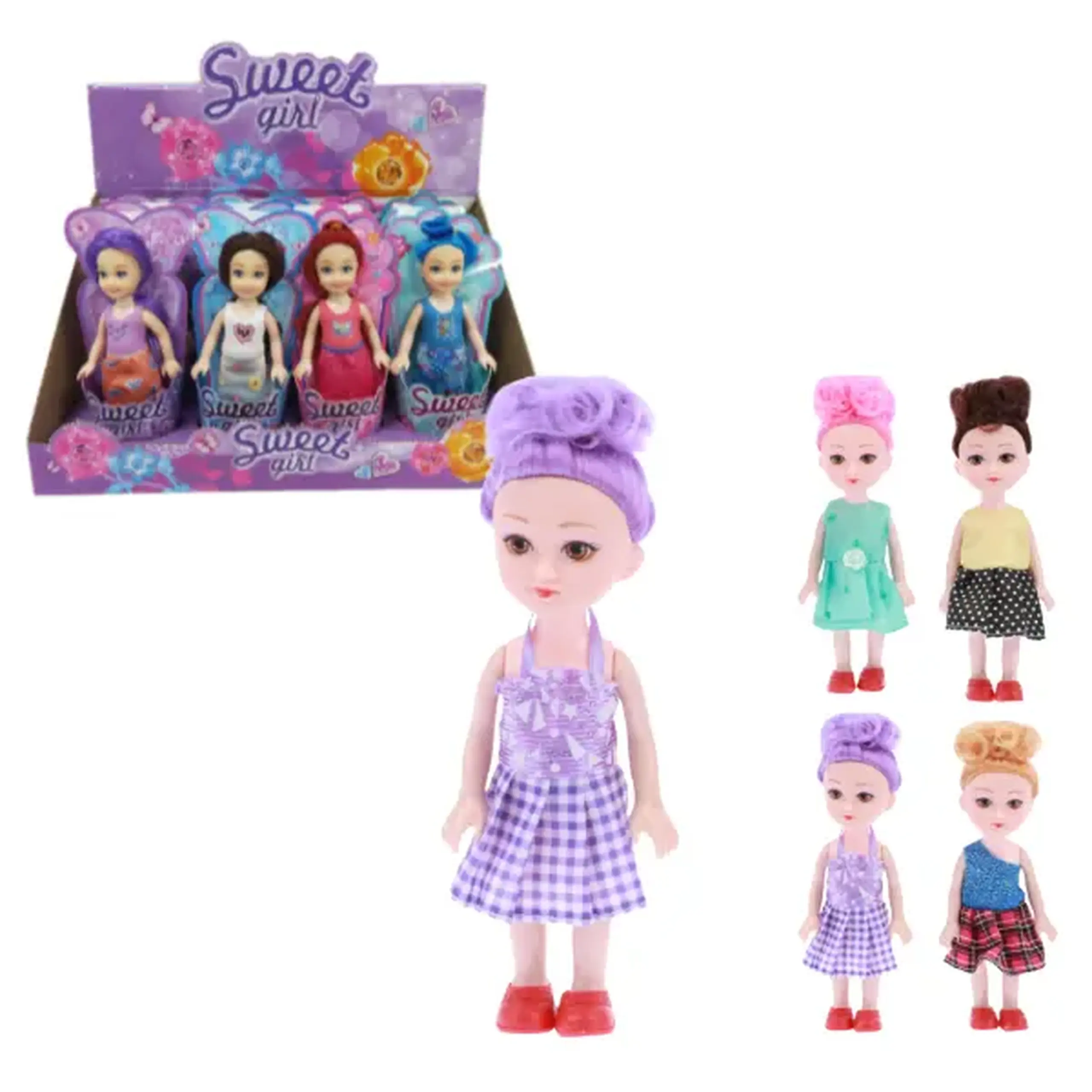 Mini păpușa "Sweet girl" 15cm, (as.)