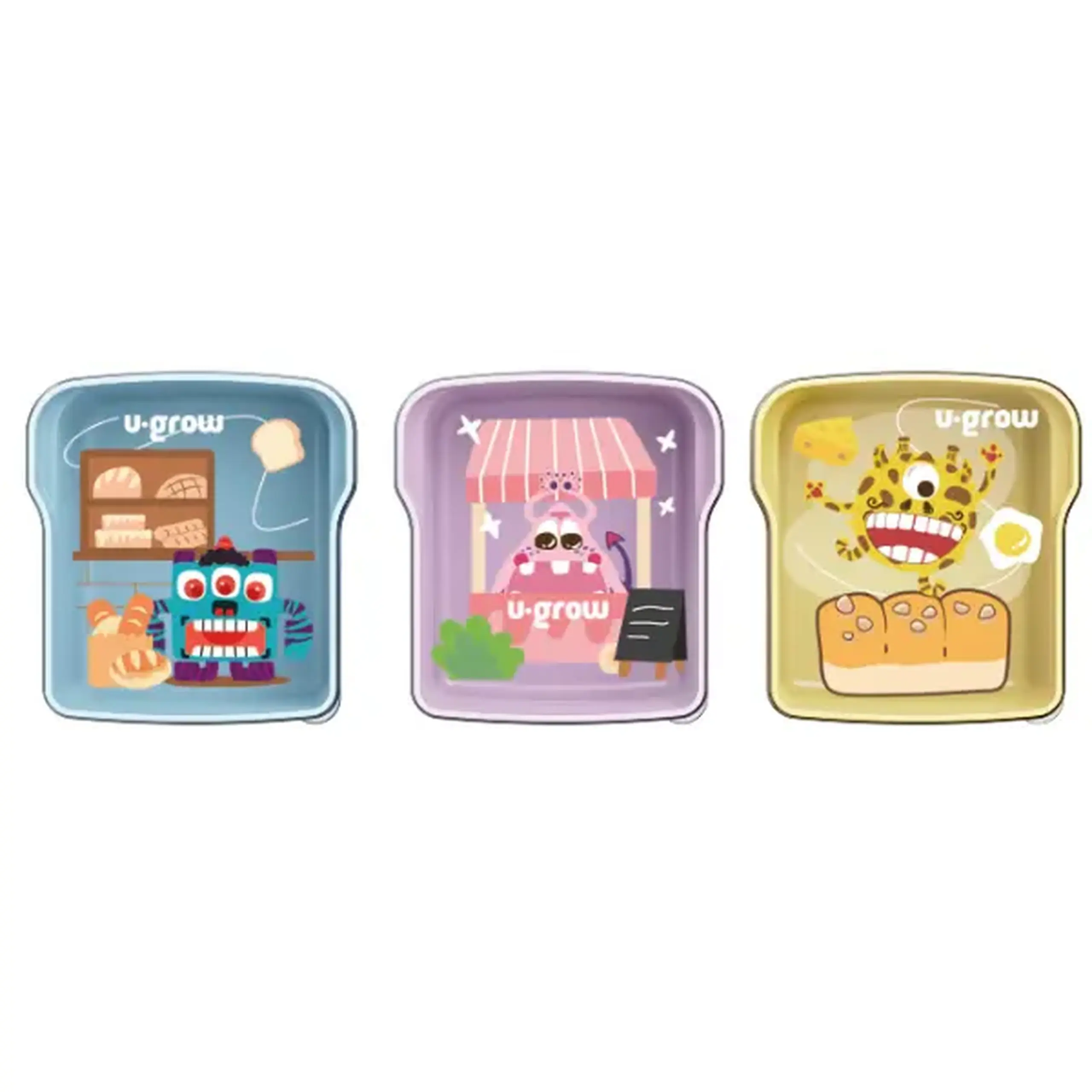 Set 3 caserole, multicolore, 3 x 300 ml