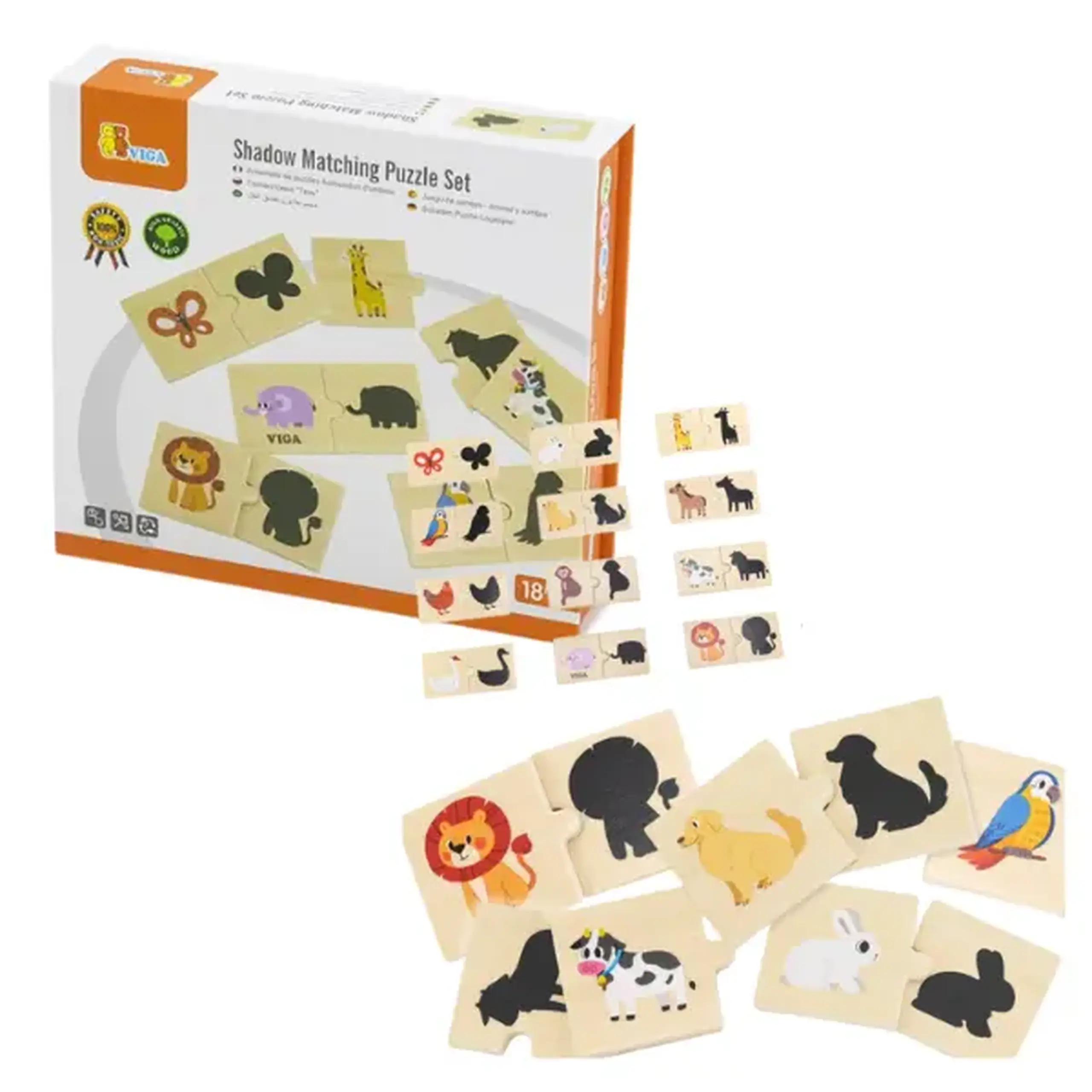 Joc logic de puzzle "Animale", 24 piese