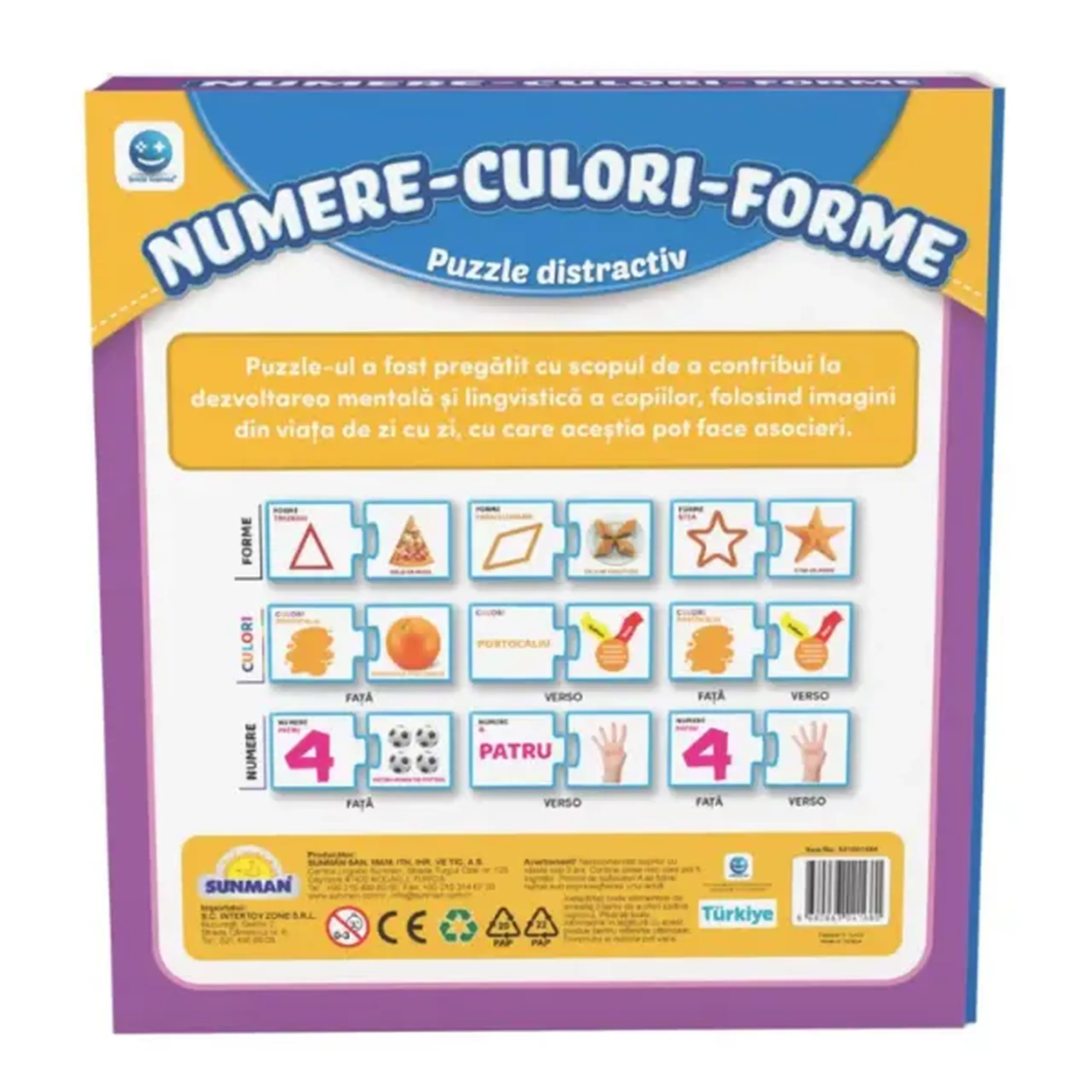 Puzzle "Numere-culori-forme", (ro), Smile Games
