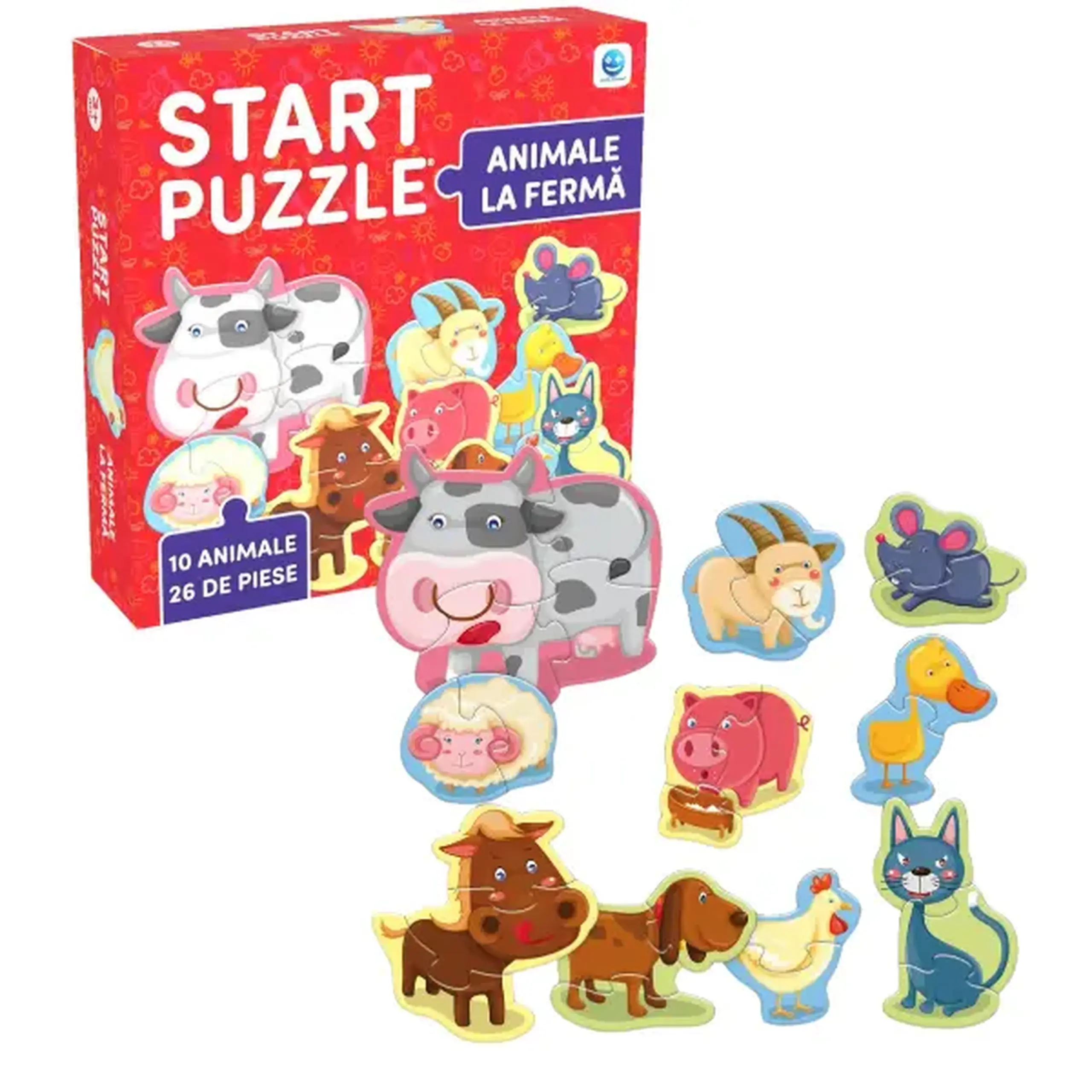 Puzzle "Animale la fermă", (ro), Smile Games