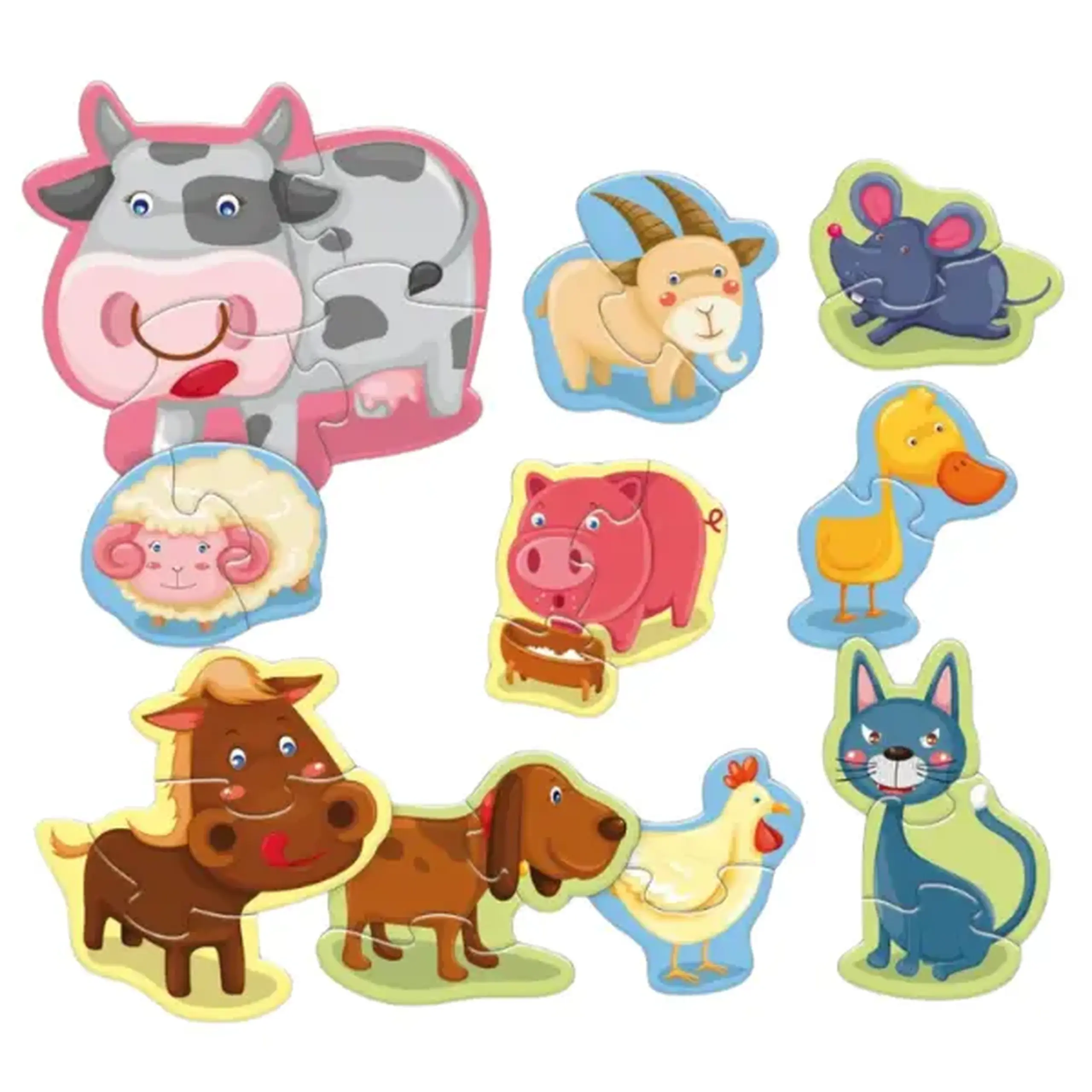 Puzzle "Animale la fermă", (ro), Smile Games