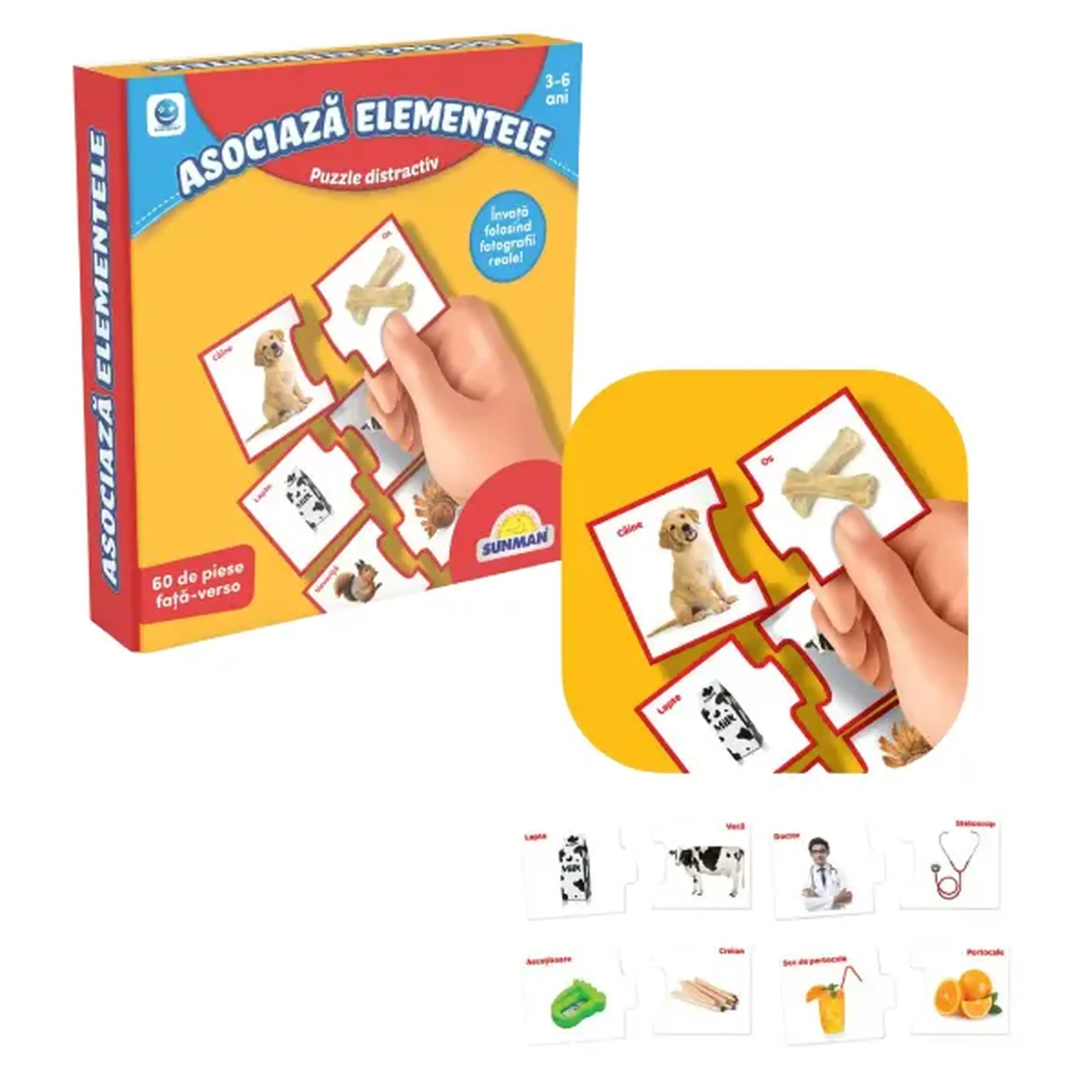 Puzzle "Învățăm asocierea elementelor", (ro), Smile Games