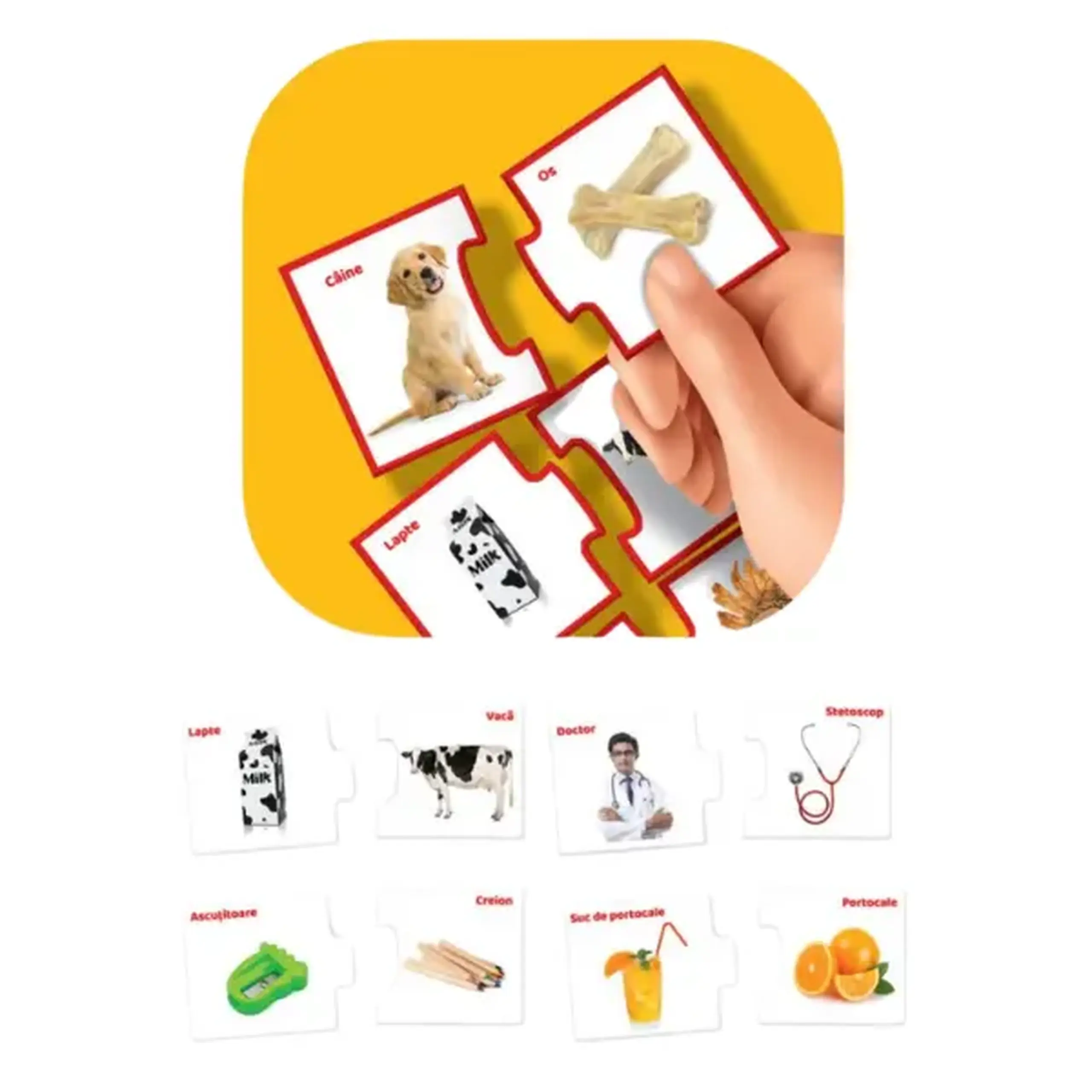 Puzzle "Învățăm asocierea elementelor", (ro), Smile Games