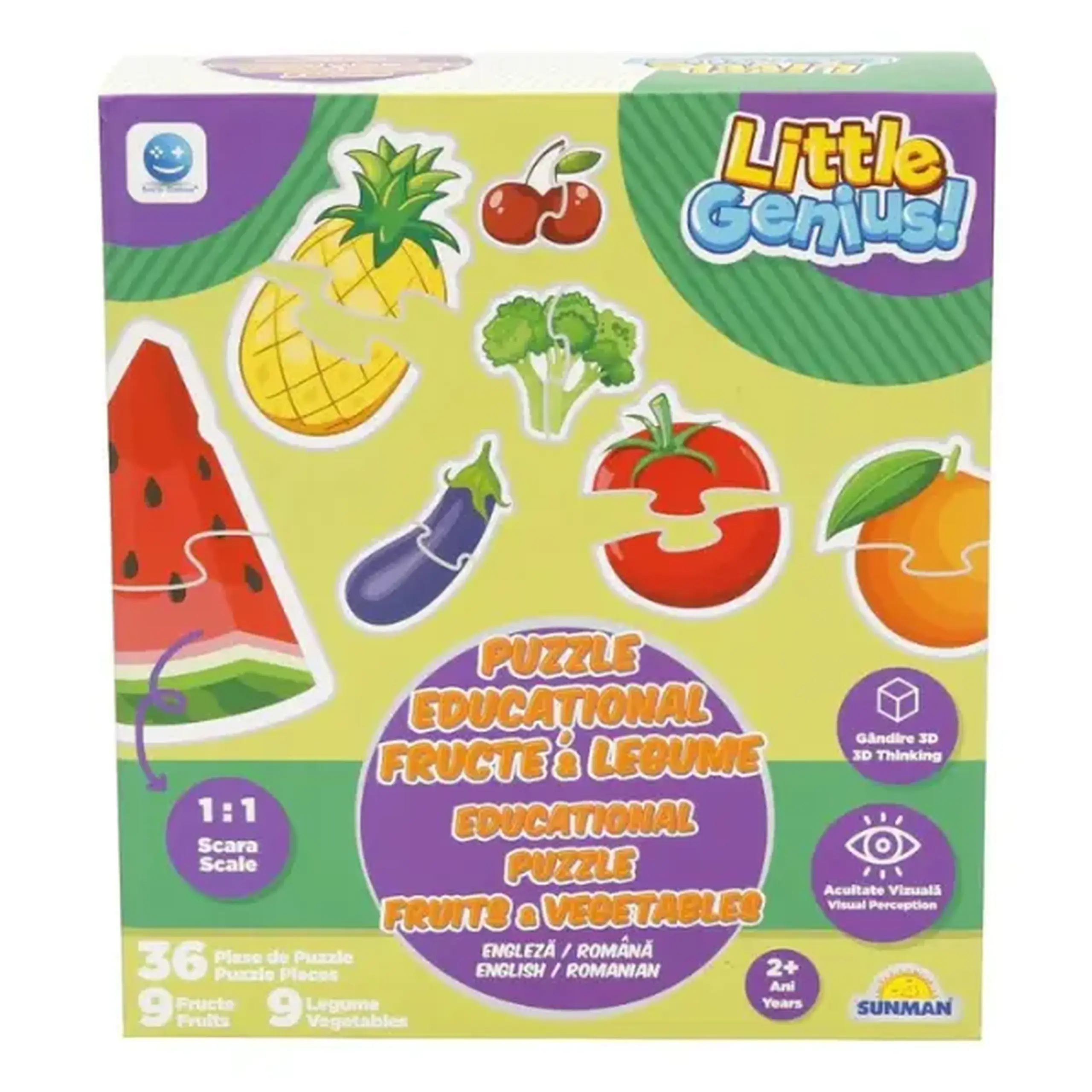 Puzzle ”Fructe și legume”, 36 elem.