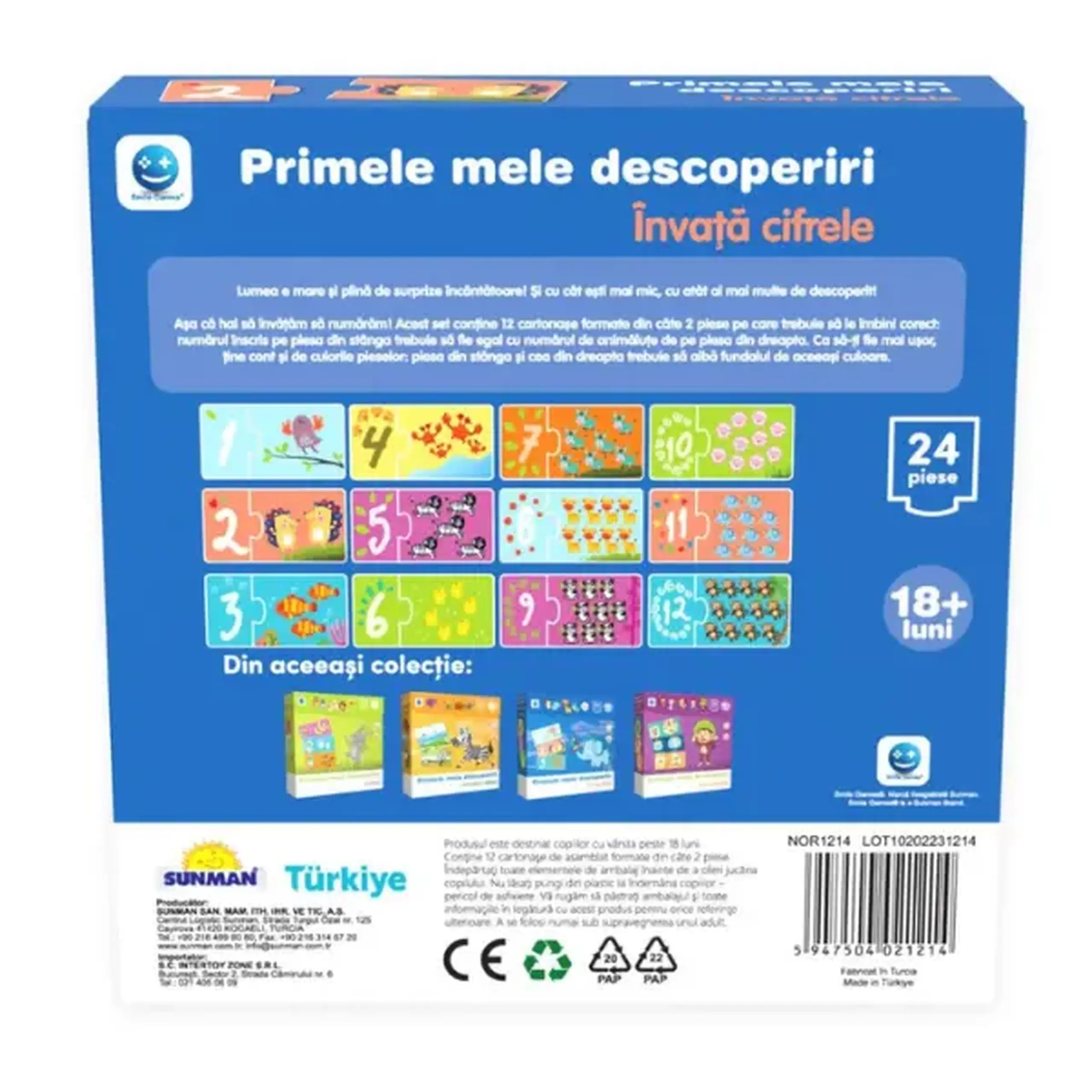 Puzzle "Primele mele descoperiri: Învață cifrele", (ro), Smile Games