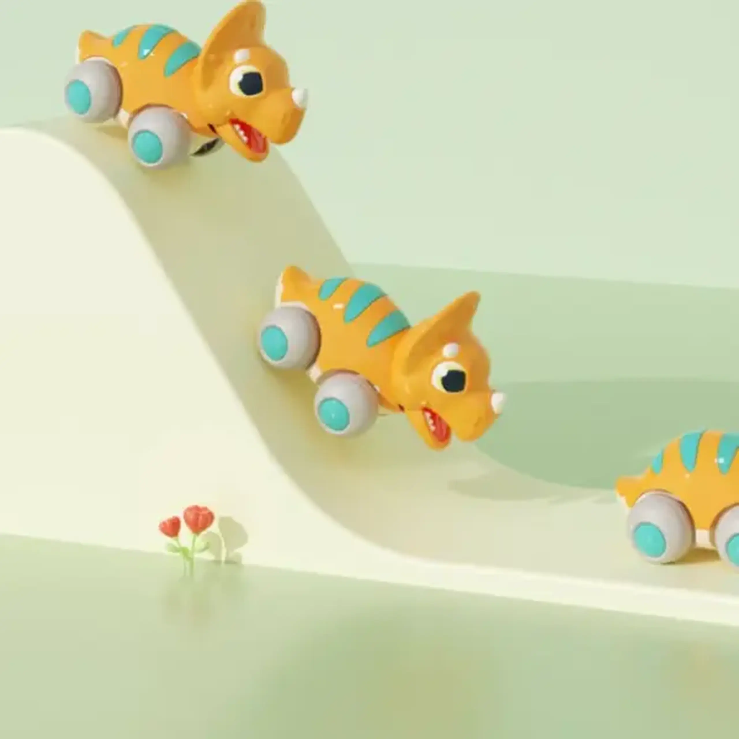 Jucărie educativă "Dinozaur în mișcare", Triceratops