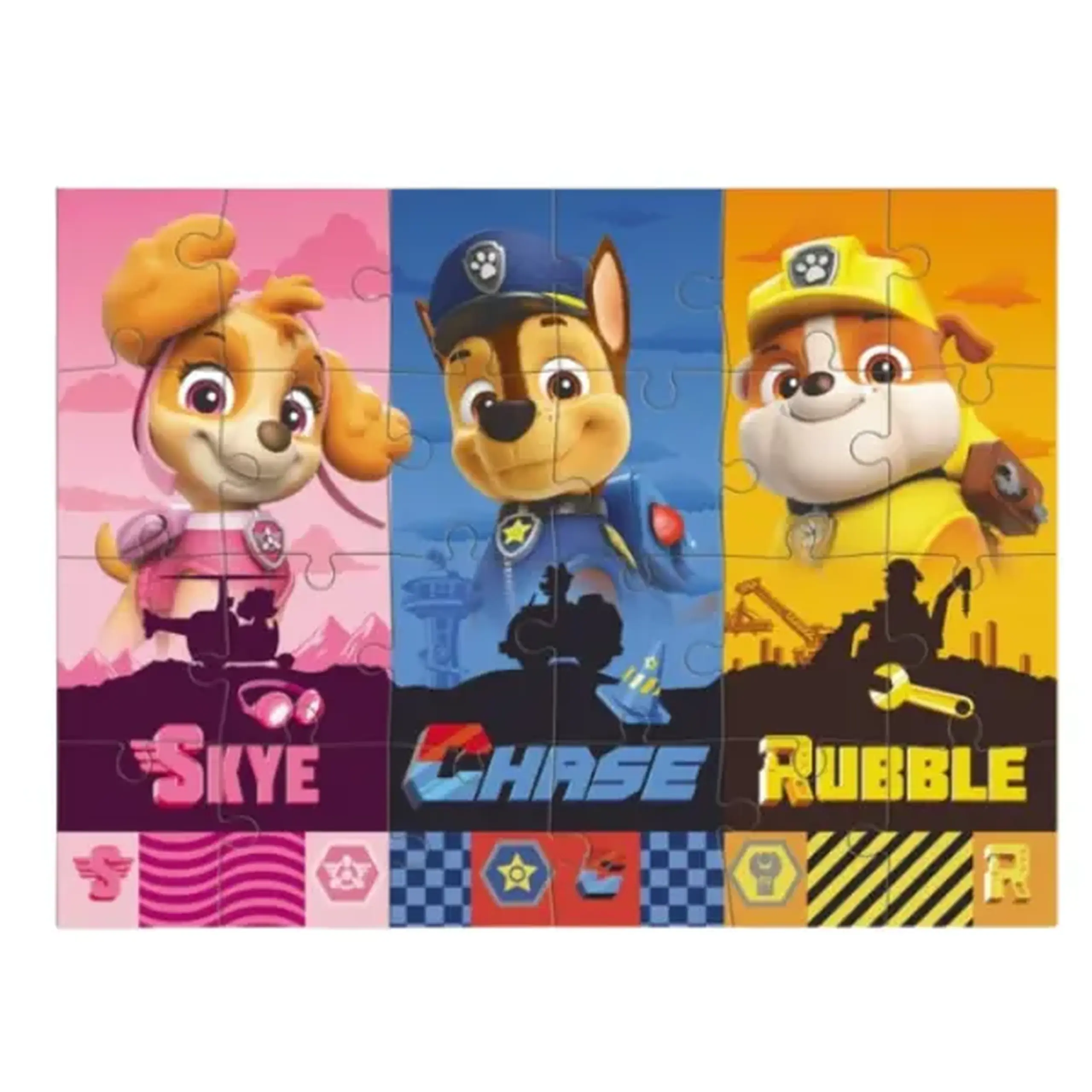 Puzzle 2 în 1 "Cățeluși atât de buni", seria Patrula cățelușilor, 24 și 36 elem.