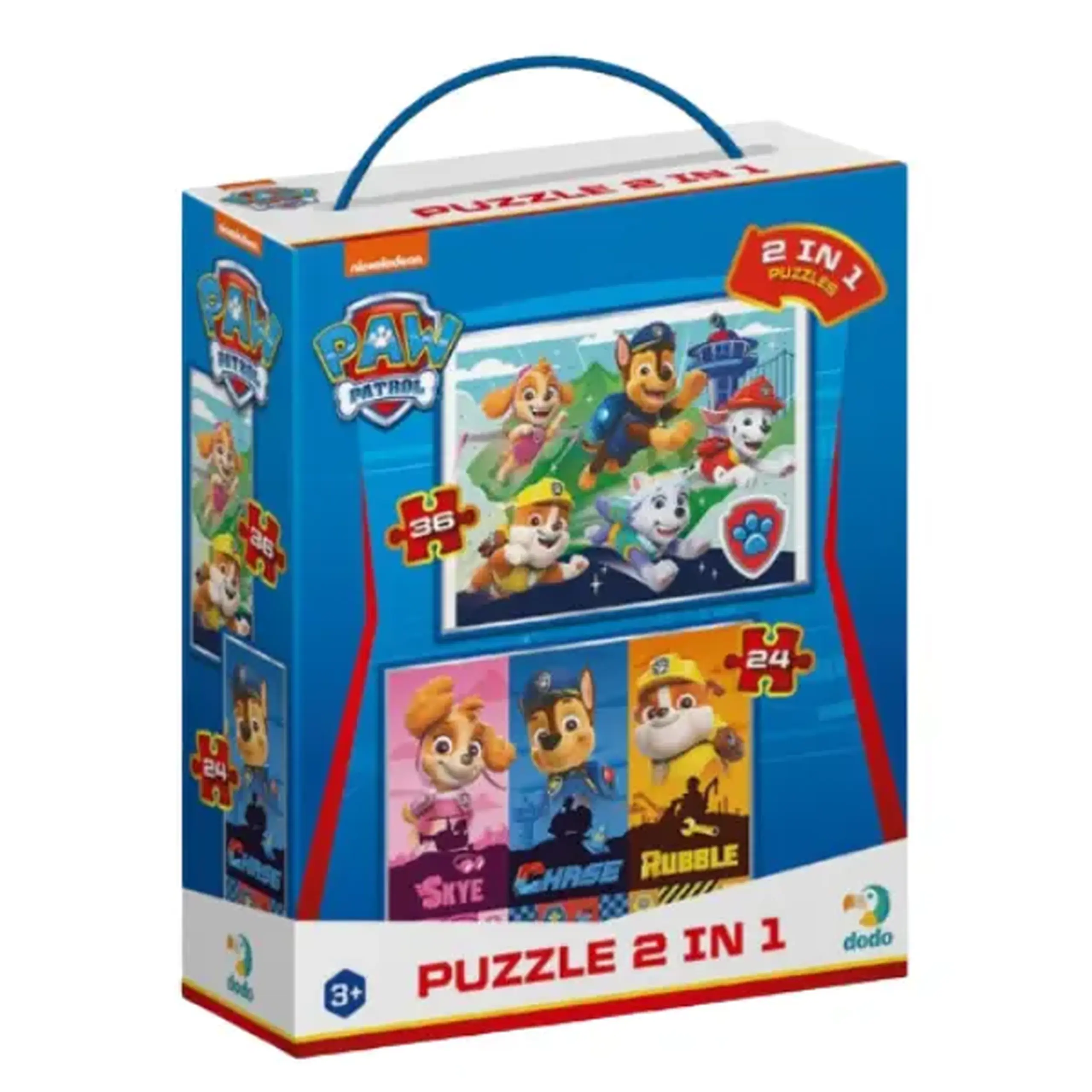 Puzzle 2 în 1 "Cățeluși atât de buni", seria Patrula cățelușilor, 24 și 36 elem.