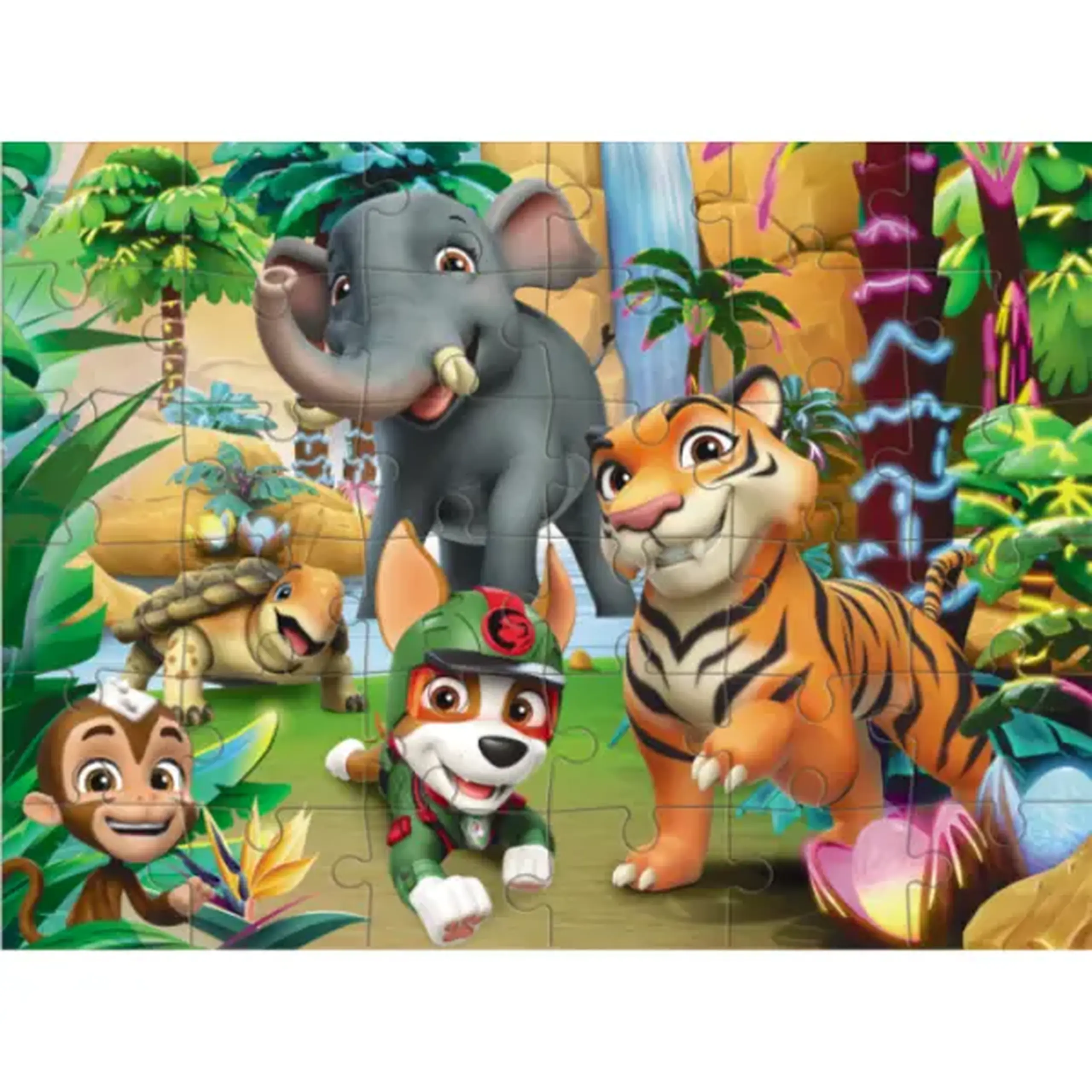 Puzzle "Aventuri în Junglă, 2 în 1", seria Patrula cățelușilor, 60 elem.