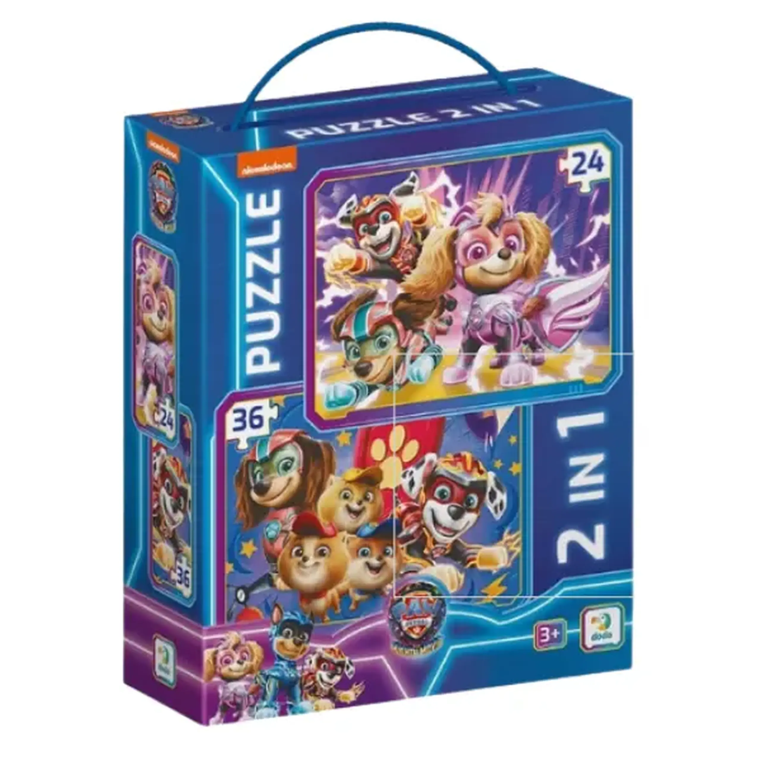 Puzzle 2 în 1 "Păstrăm lumea în siguranță", seria Patrula cățelușilor, 24 și 36 elem.