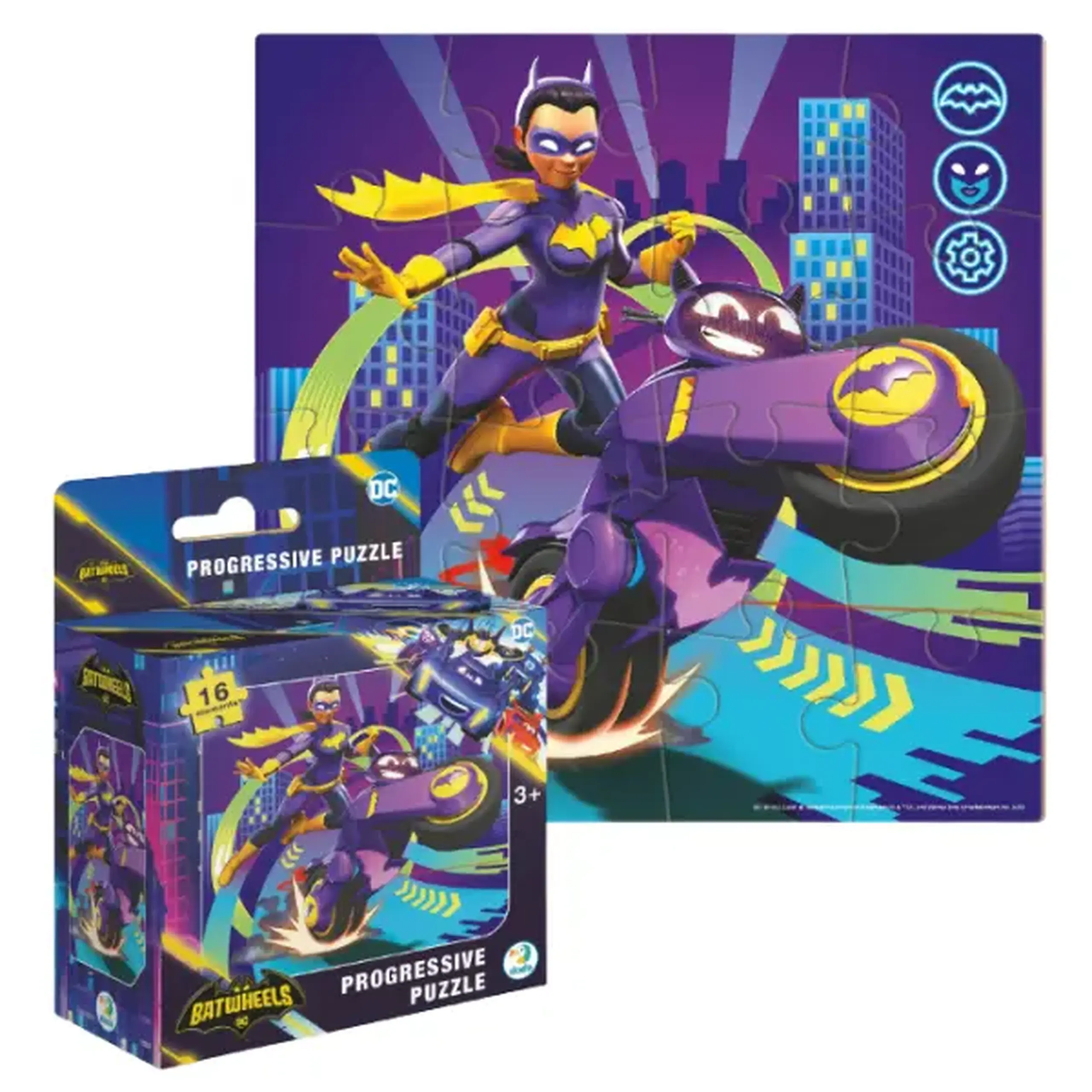 Puzzle "Batwheels: Motocicleta Batgirl Bibi", seria Progressive, 16 el.